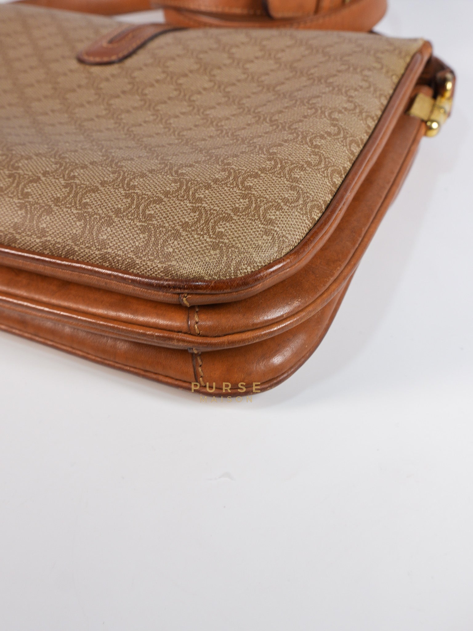 Macadam Crossbody Bag in Brown & Gold Hardware | Purse Maison Luxury Bags Shop