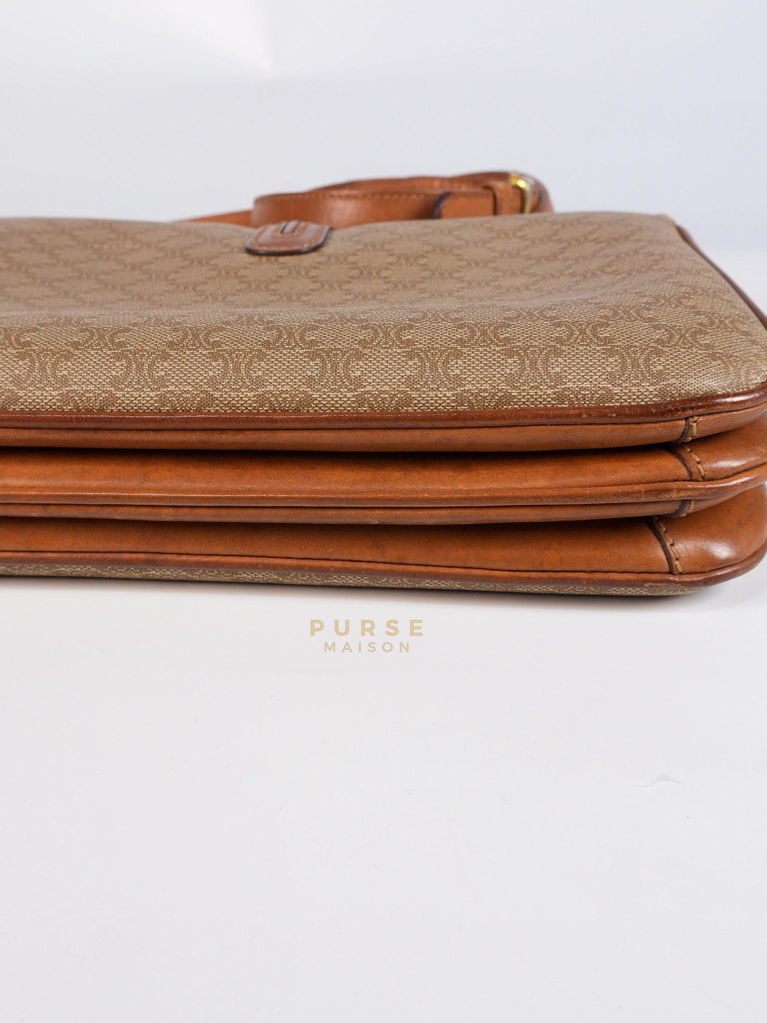 Macadam Crossbody Bag in Brown & Gold Hardware | Purse Maison Luxury Bags Shop