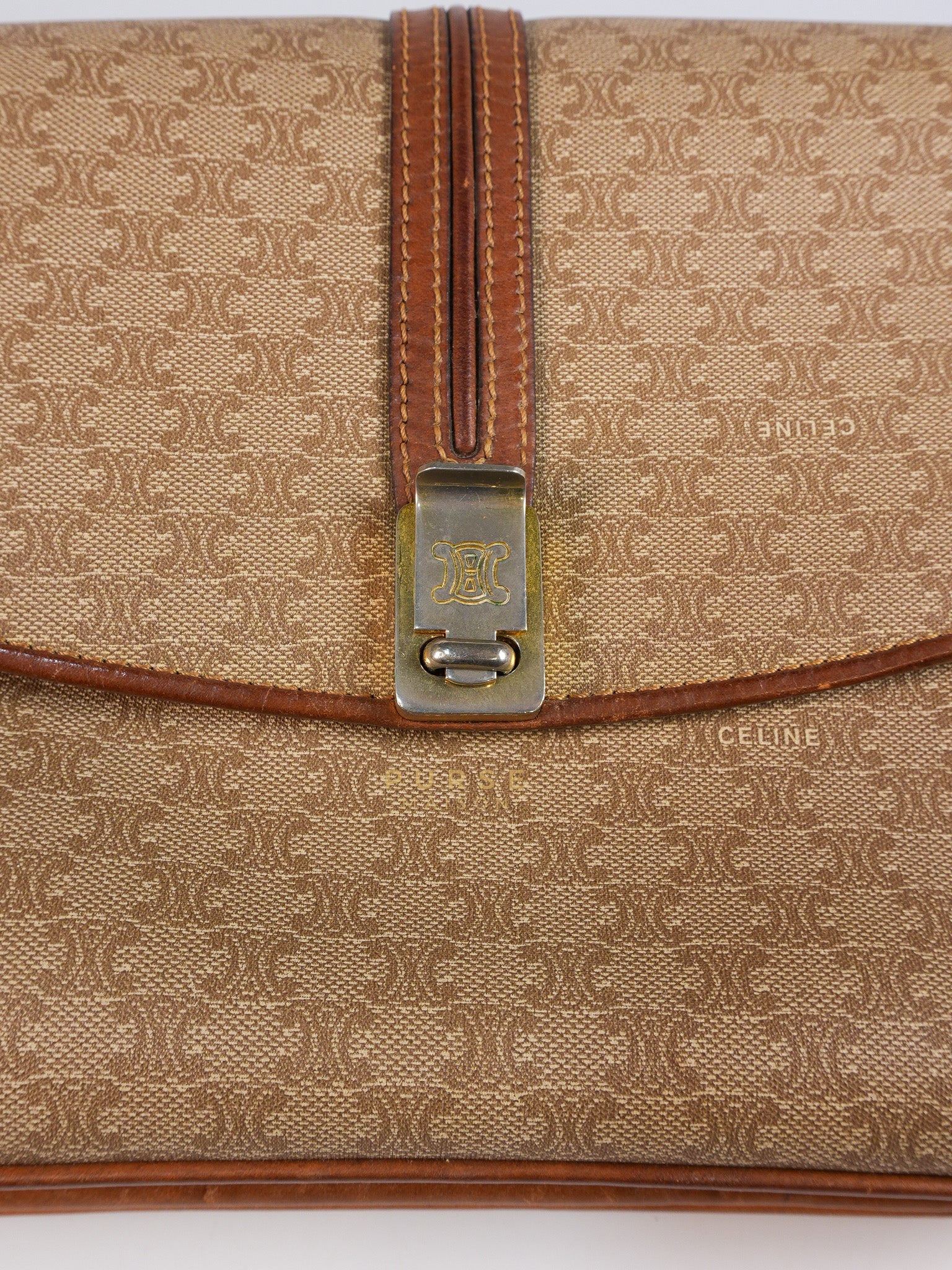 Macadam Crossbody Bag in Brown & Gold Hardware | Purse Maison Luxury Bags Shop