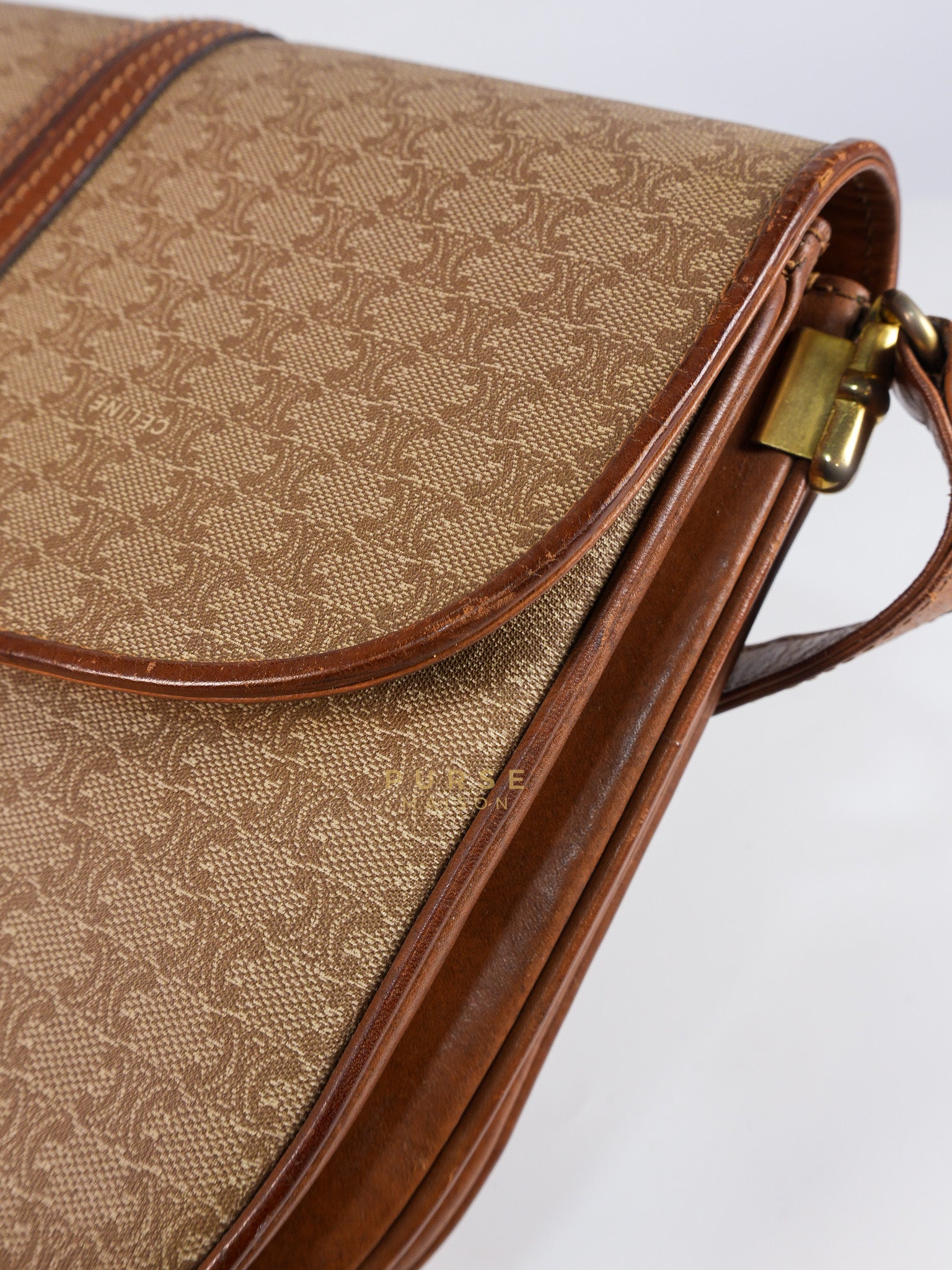 Macadam Crossbody Bag in Brown & Gold Hardware | Purse Maison Luxury Bags Shop