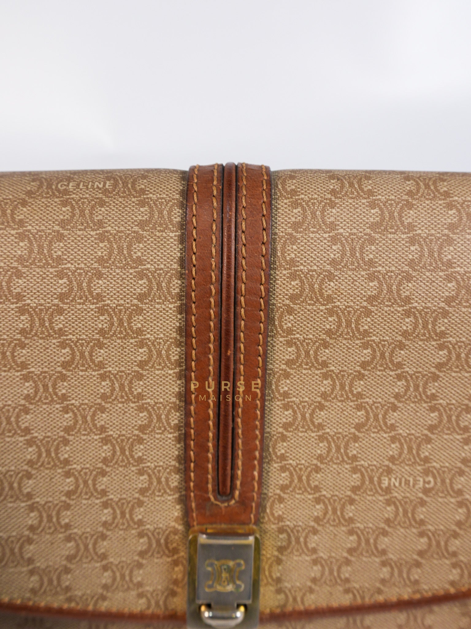 Macadam Crossbody Bag in Brown & Gold Hardware | Purse Maison Luxury Bags Shop