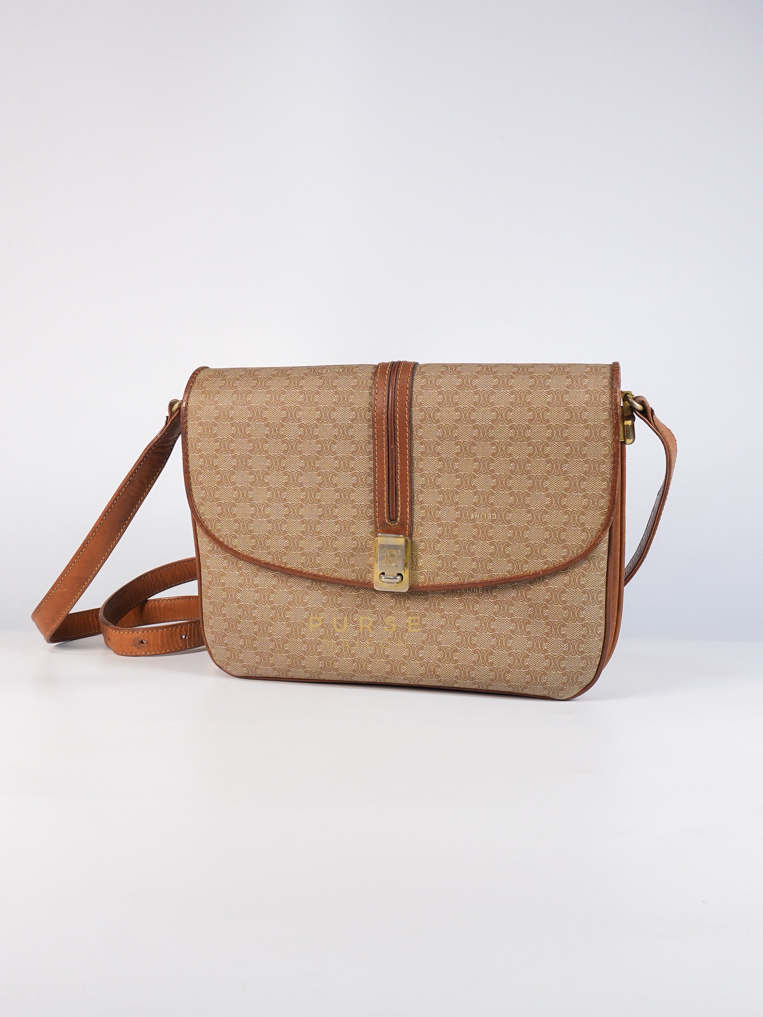 Macadam Crossbody Bag in Brown & Gold Hardware | Purse Maison Luxury Bags Shop