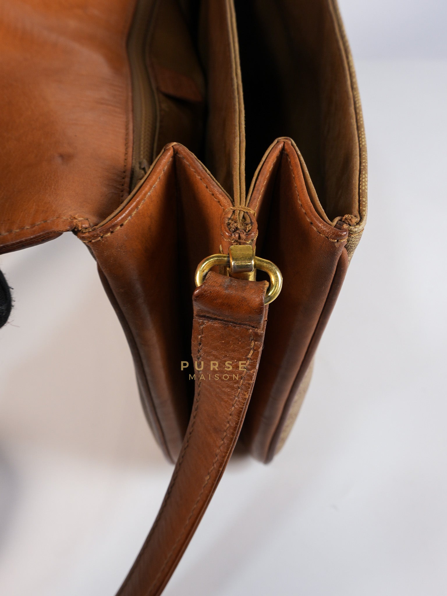 Macadam Crossbody Bag in Brown & Gold Hardware | Purse Maison Luxury Bags Shop