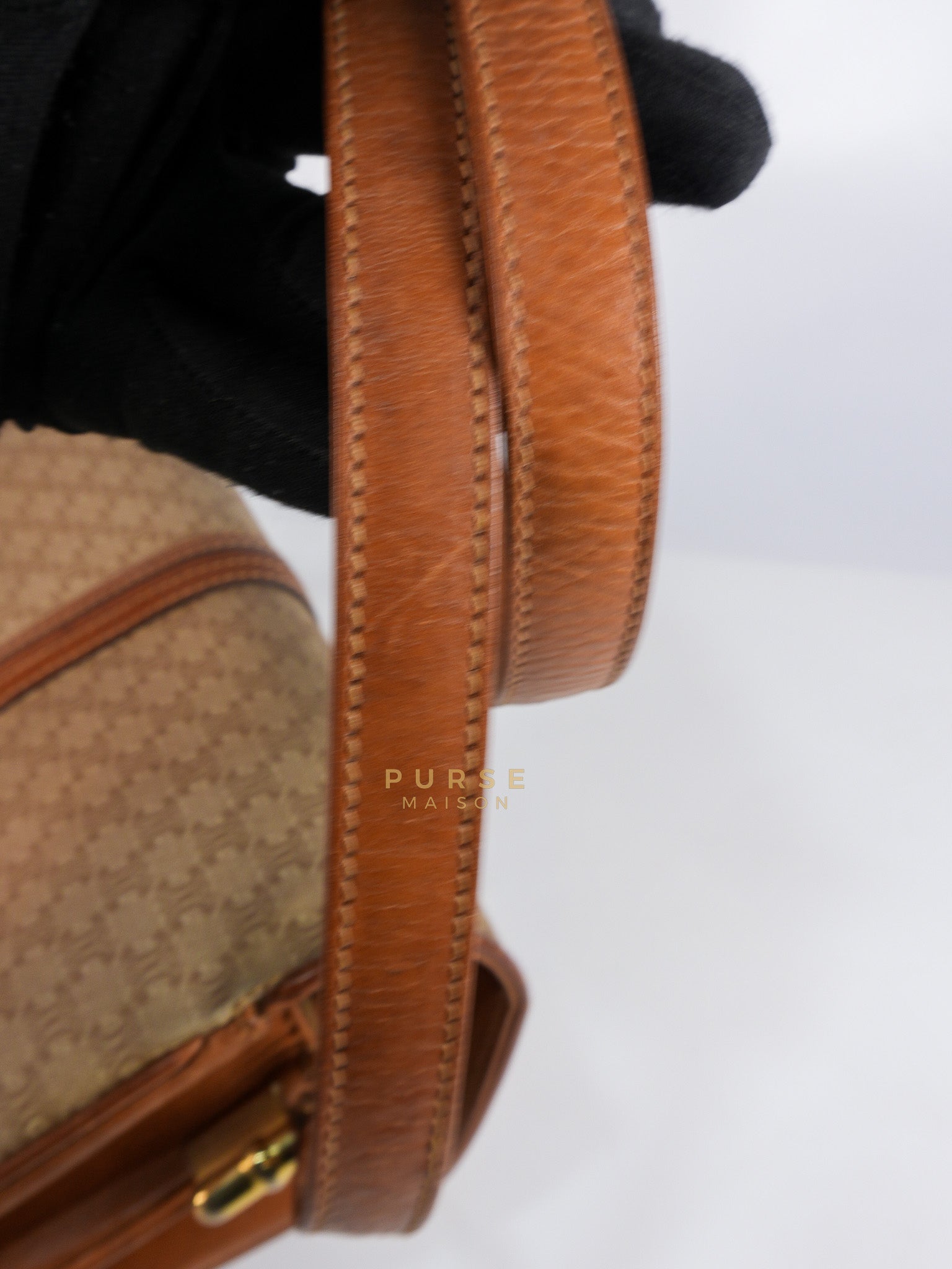 Macadam Crossbody Bag in Brown & Gold Hardware | Purse Maison Luxury Bags Shop