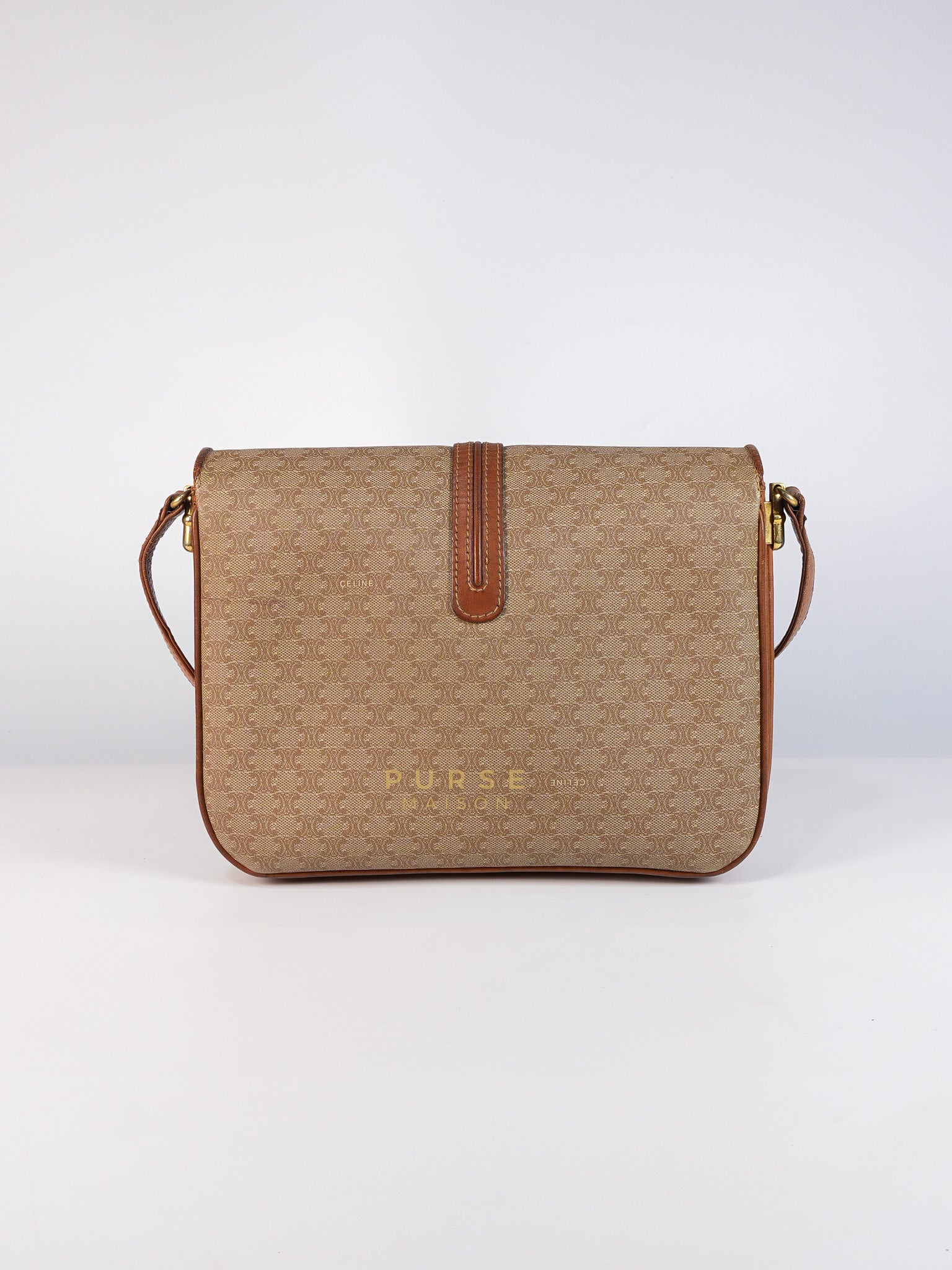 Macadam Crossbody Bag in Brown & Gold Hardware | Purse Maison Luxury Bags Shop