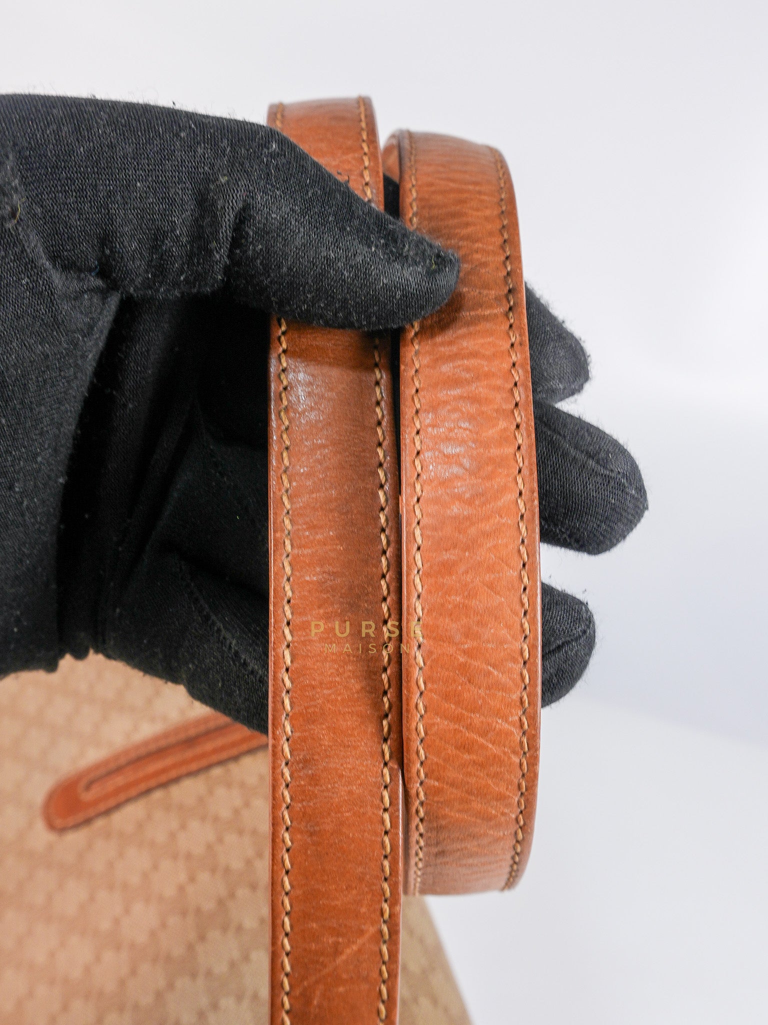 Macadam Crossbody Bag in Brown & Gold Hardware | Purse Maison Luxury Bags Shop