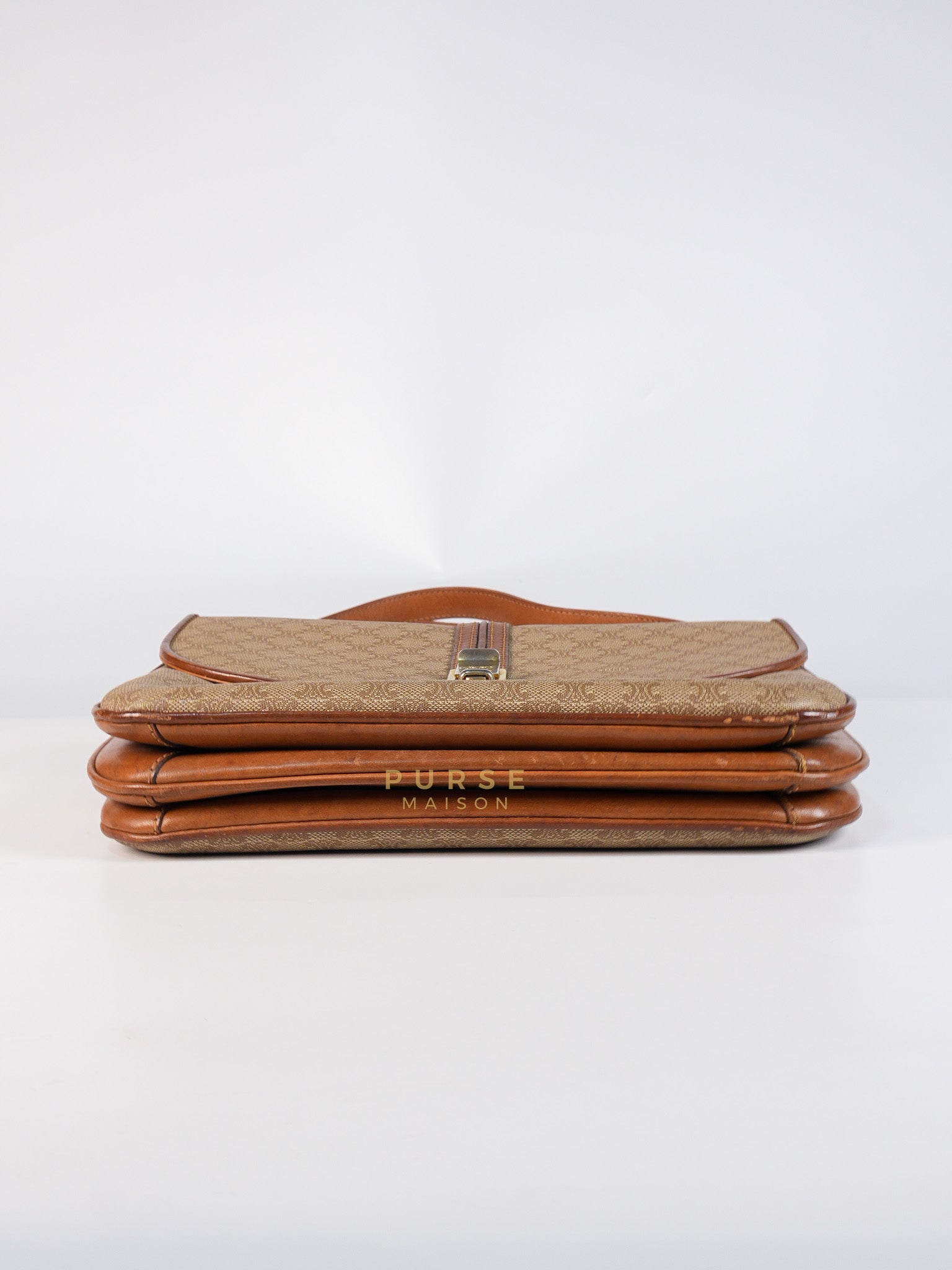 Macadam Crossbody Bag in Brown & Gold Hardware | Purse Maison Luxury Bags Shop