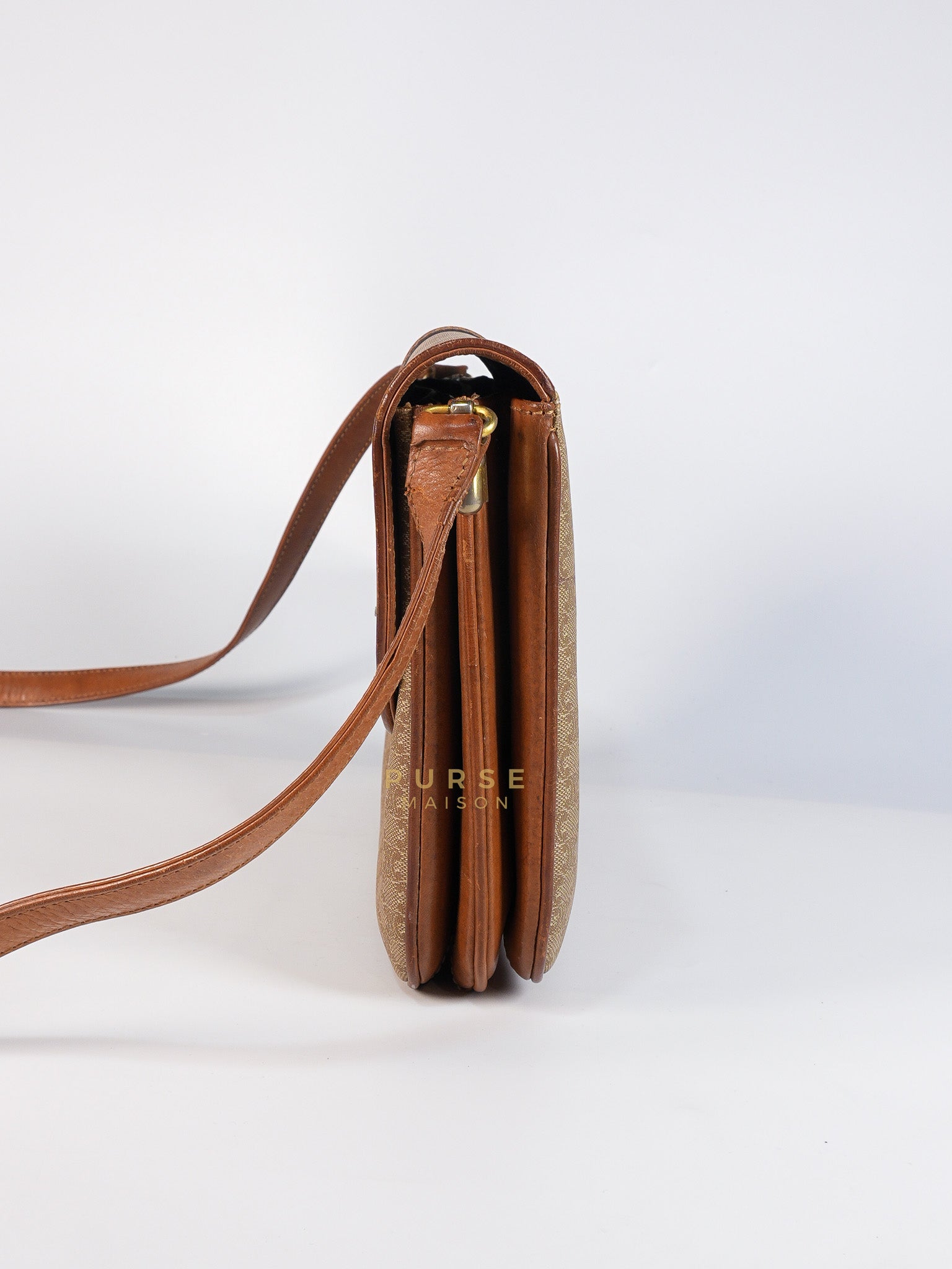 Macadam Crossbody Bag in Brown & Gold Hardware | Purse Maison Luxury Bags Shop