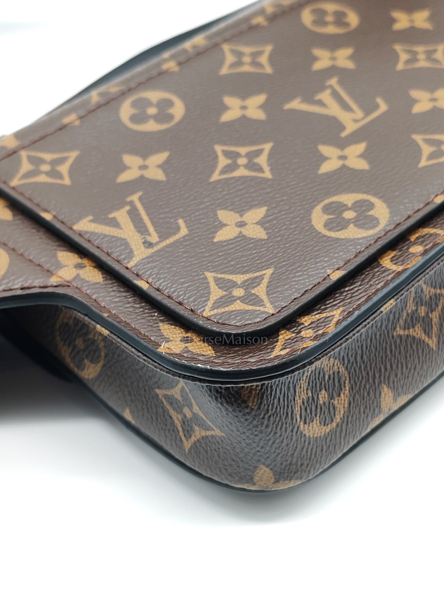 Macassar S-Lock Sling Bag in Monogram Canvas & So Black Hardware Microchip | Purse Maison Luxury Bags Shop