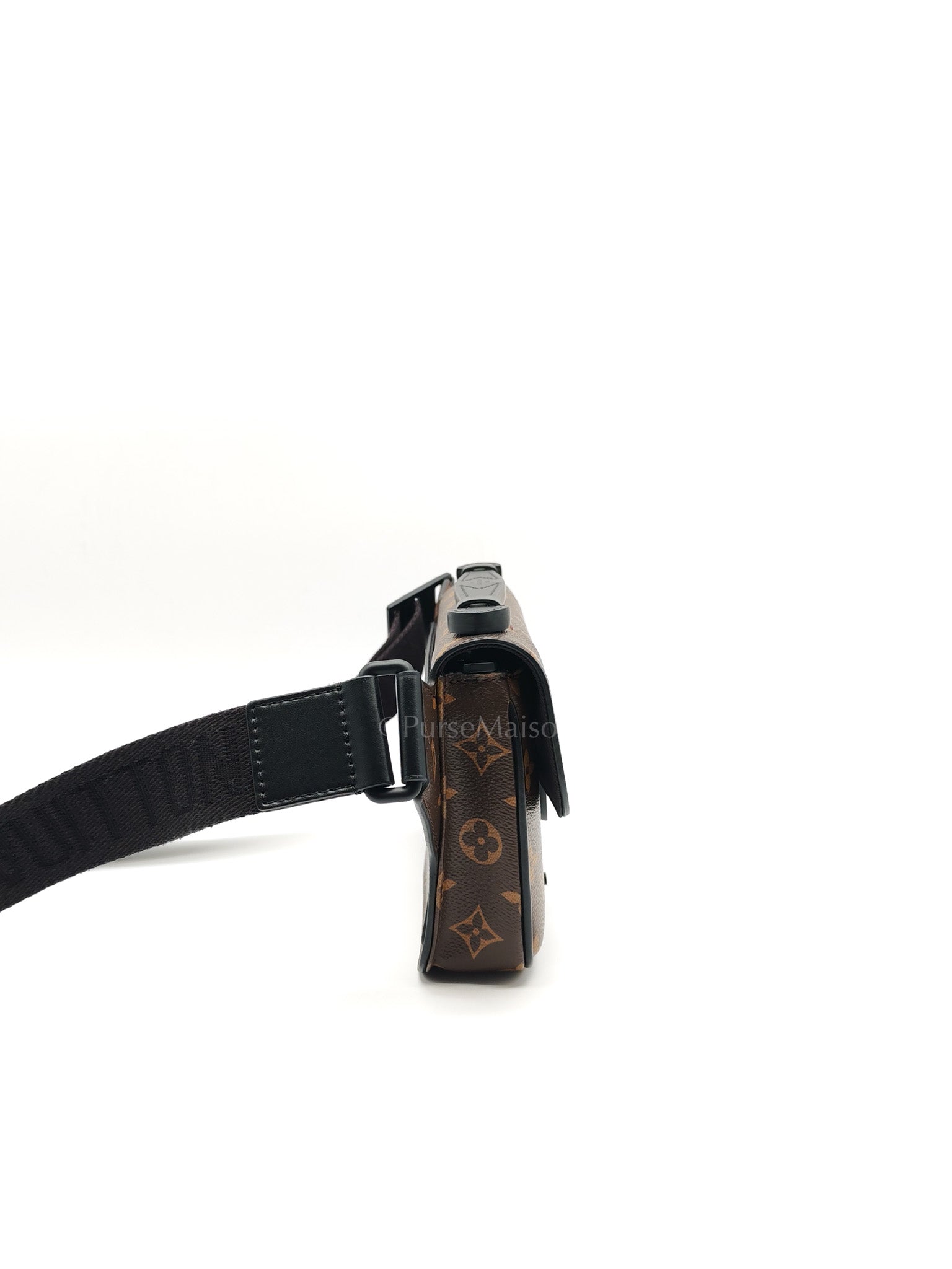 Macassar S-Lock Sling Bag in Monogram Canvas & So Black Hardware Microchip | Purse Maison Luxury Bags Shop
