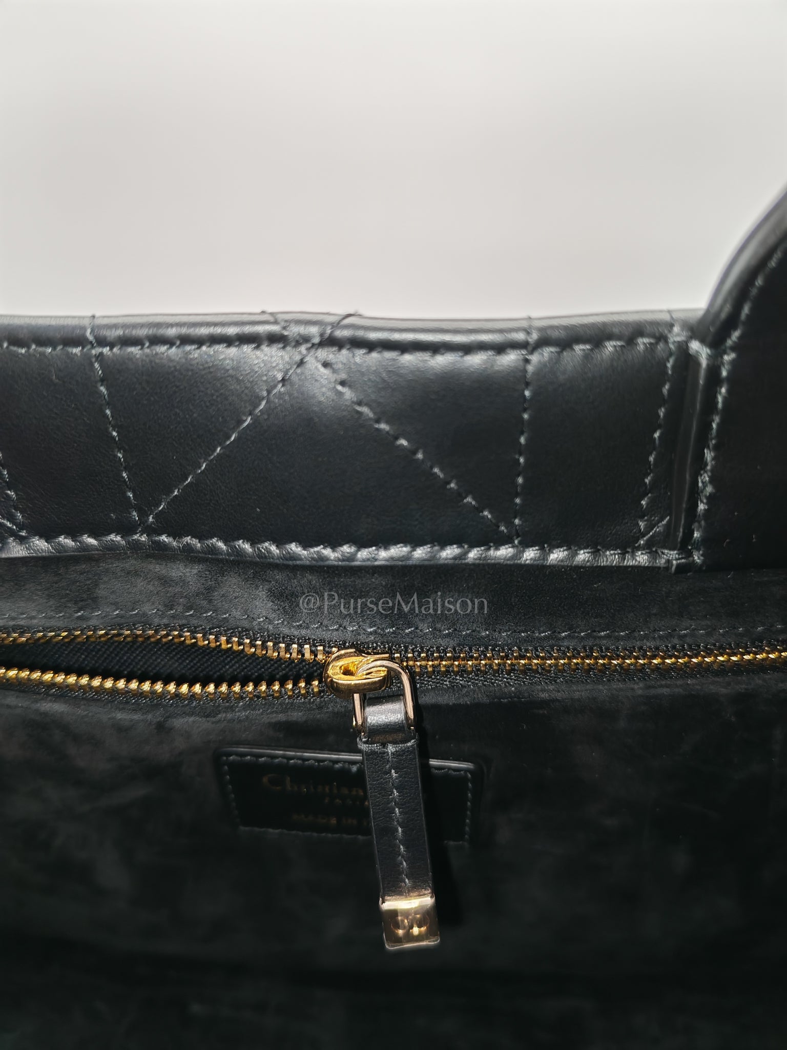 Macrocannage Booktote Small in Black Lambskin Leather Shoulder Bag | Purse Maison Luxury Bags Shop