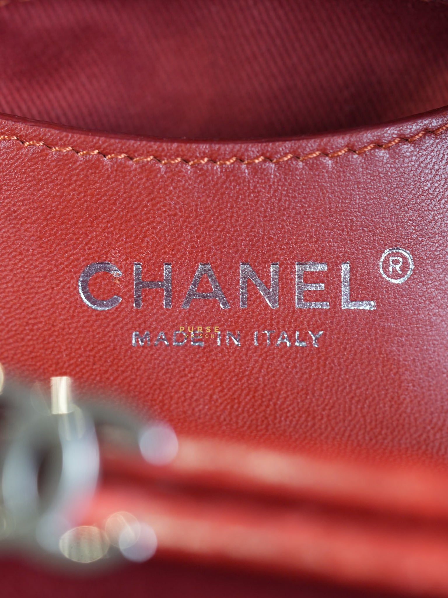 Mademoiselle Red Bowling Bag Quilted Patent Leather and Silver Hardware Series 15 | Purse Maison Luxury Bags Shop