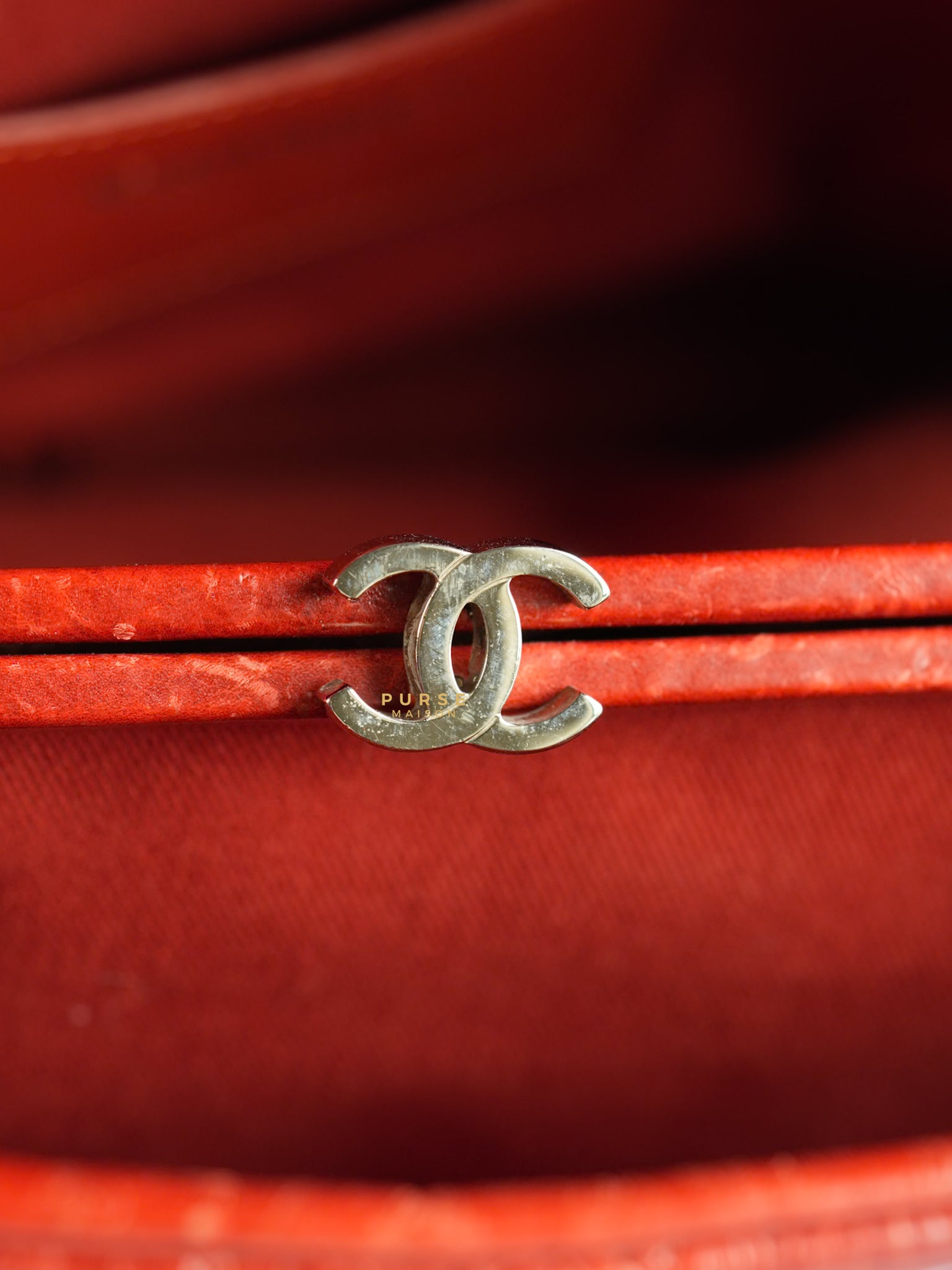 Mademoiselle Red Bowling Bag Quilted Patent Leather and Silver Hardware Series 15 | Purse Maison Luxury Bags Shop