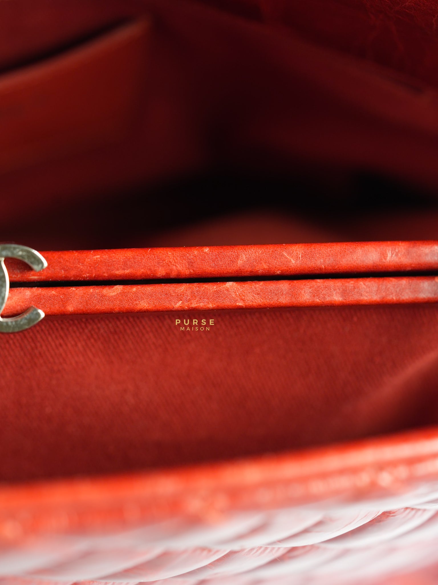 Mademoiselle Red Bowling Bag Quilted Patent Leather and Silver Hardware Series 15 | Purse Maison Luxury Bags Shop