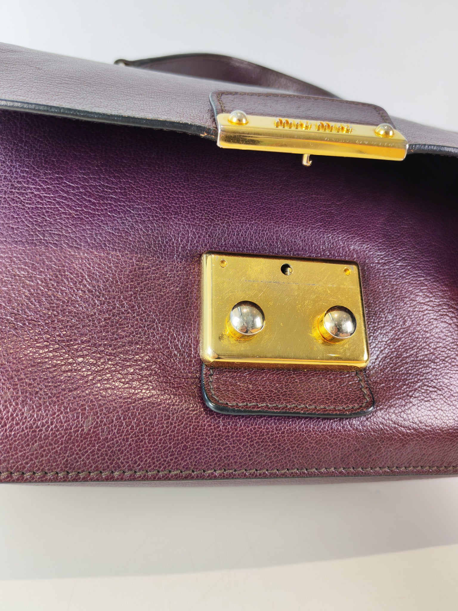 Madras Flap Bag in Burgundy Leather 2way Handbag with Top Handle | Purse Maison Luxury Bags Shop