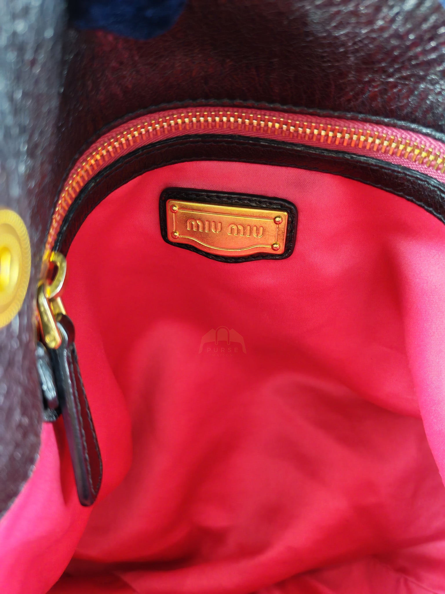 Madras “Lock” Top Handle Bag in Black Leather | Purse Maison Luxury Bags Shop