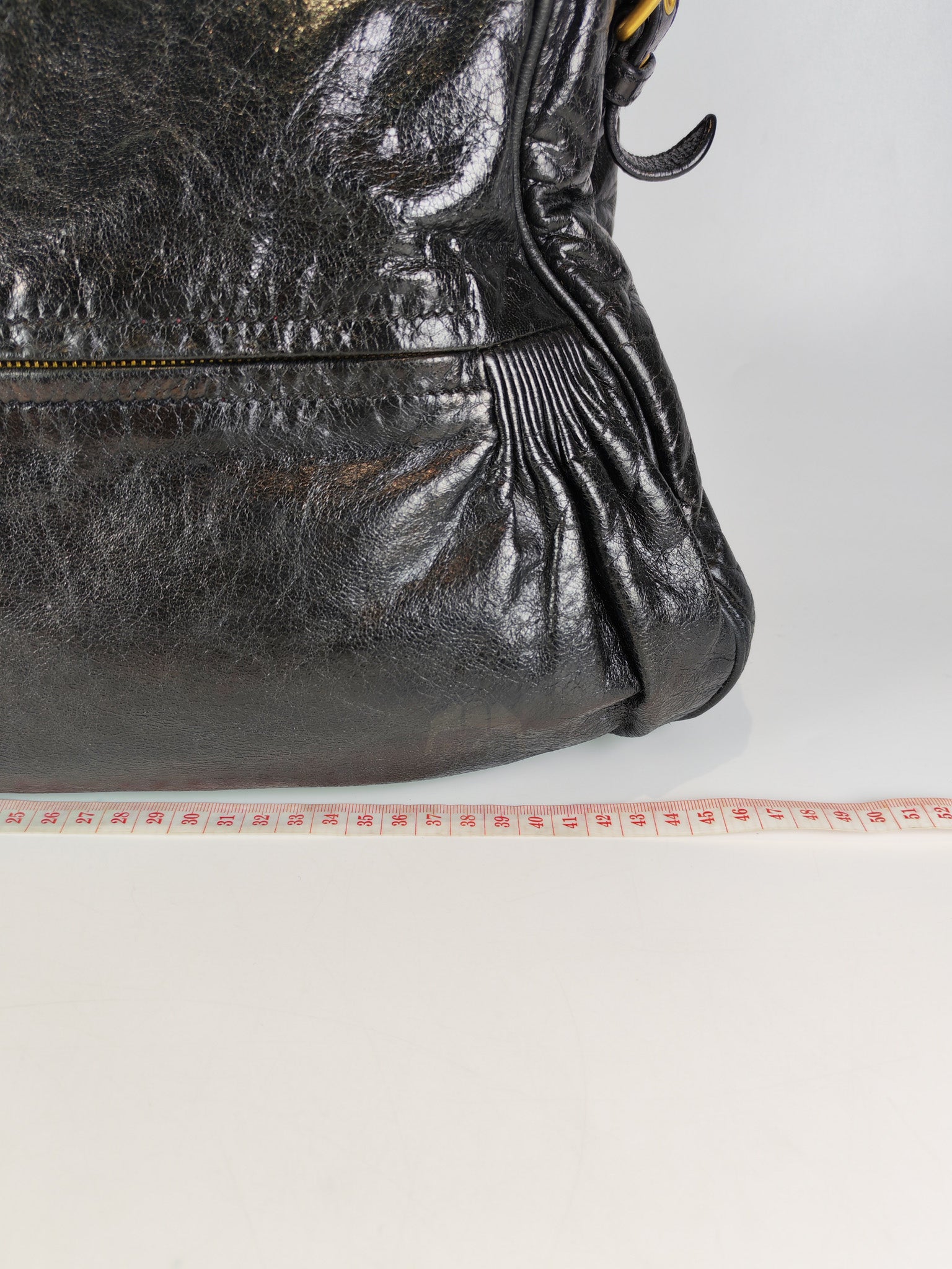 Madras “Lock” Top Handle Bag in Black Leather | Purse Maison Luxury Bags Shop