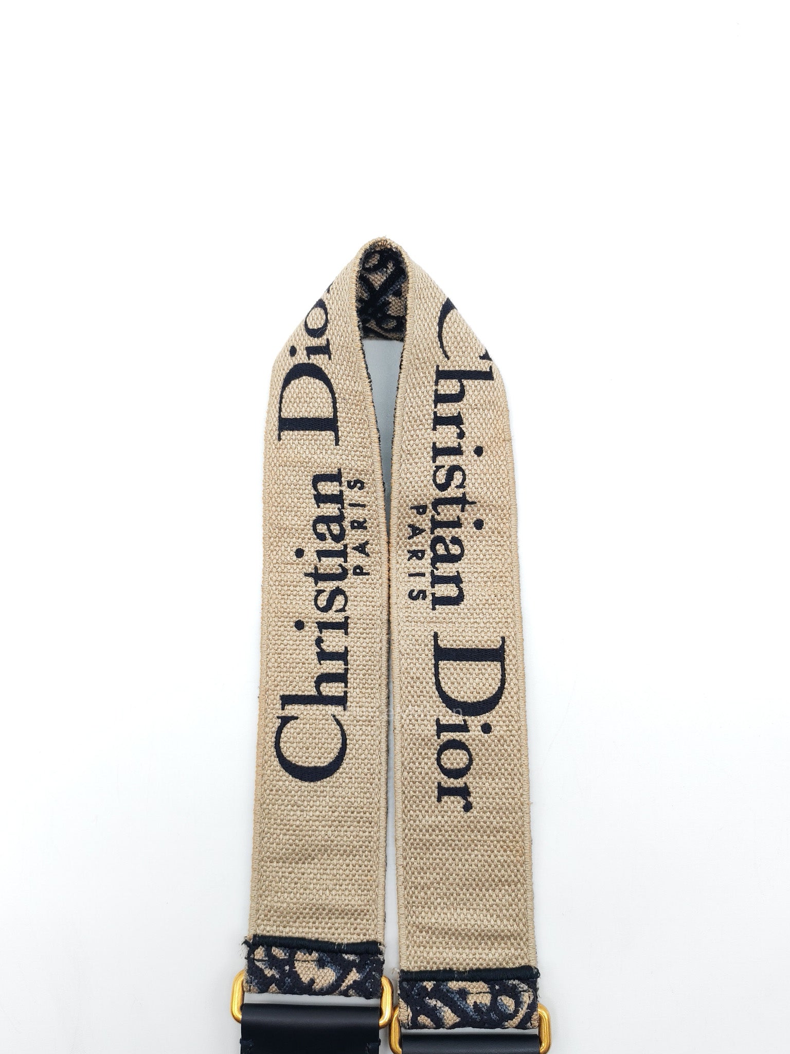 Adjustable Shoulder Strap in Blue Oblique Embroidered Canvas