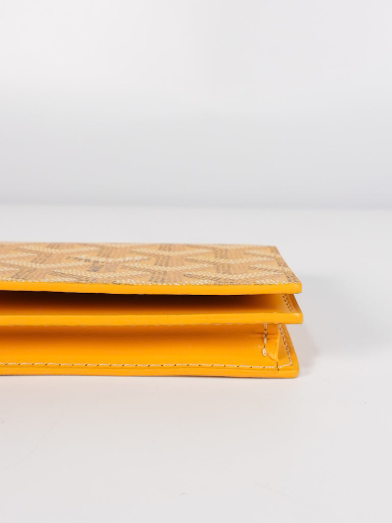 Malesherbes in Jaune Goyardine Canvas Cardholder | Purse Maison Luxury Bags Shop