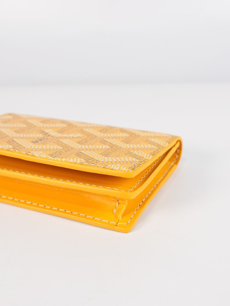 Malesherbes in Jaune Goyardine Canvas Cardholder | Purse Maison Luxury Bags Shop