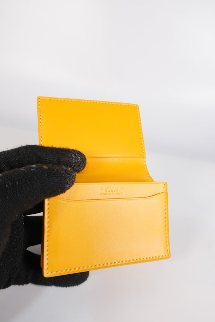 Malesherbes in Jaune Goyardine Canvas Cardholder | Purse Maison Luxury Bags Shop