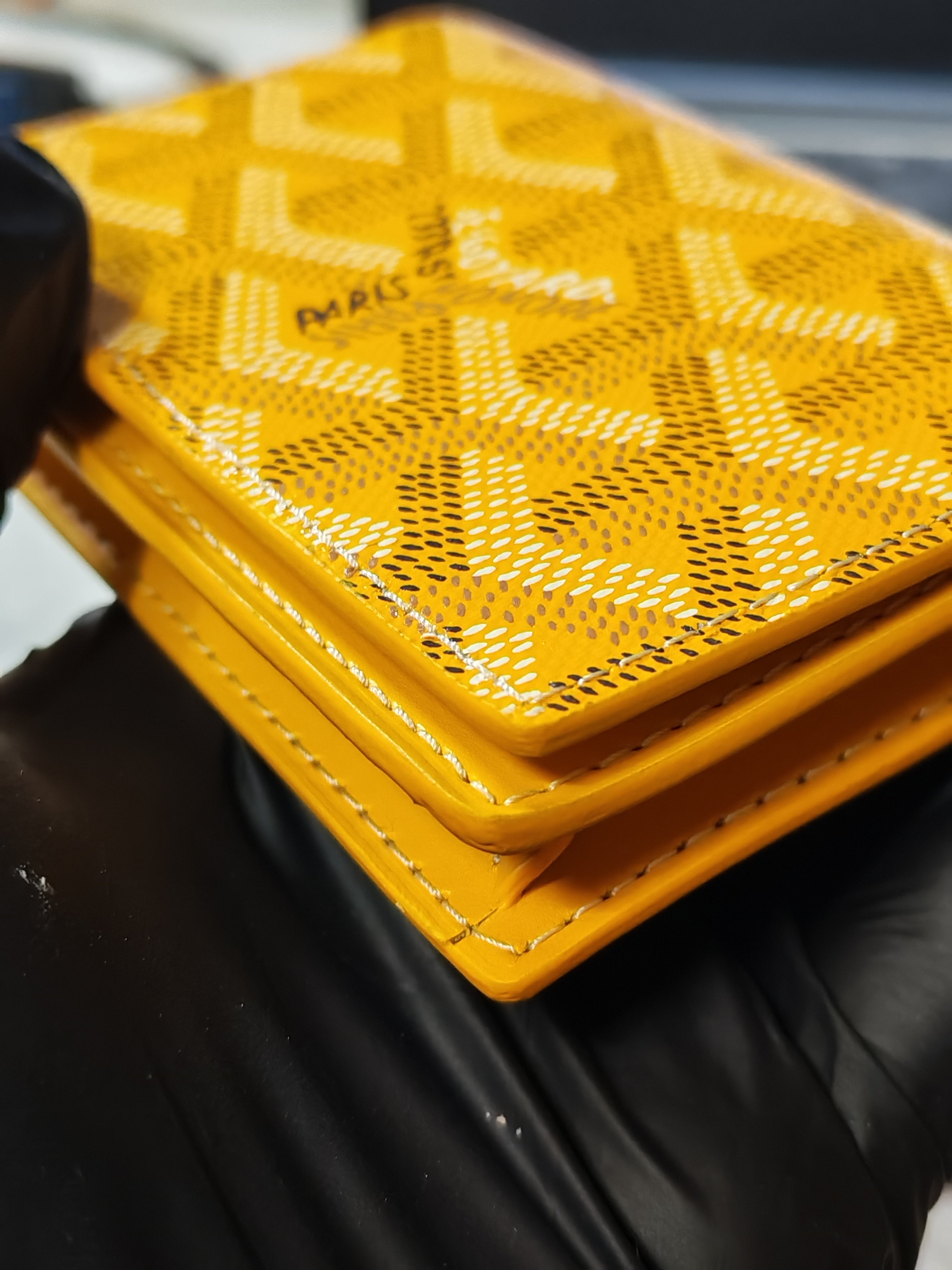 Malesherbes in Jaune Goyardine Canvas Cardholder | Purse Maison Luxury Bags Shop