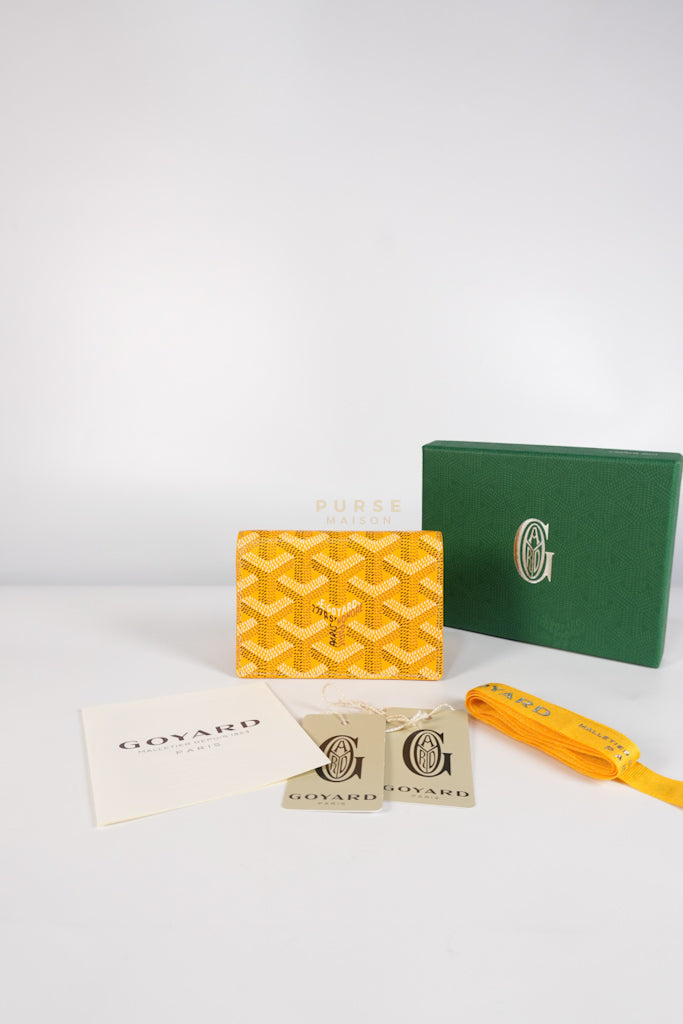Malesherbes in Jaune Goyardine Canvas Cardholder | Purse Maison Luxury Bags Shop