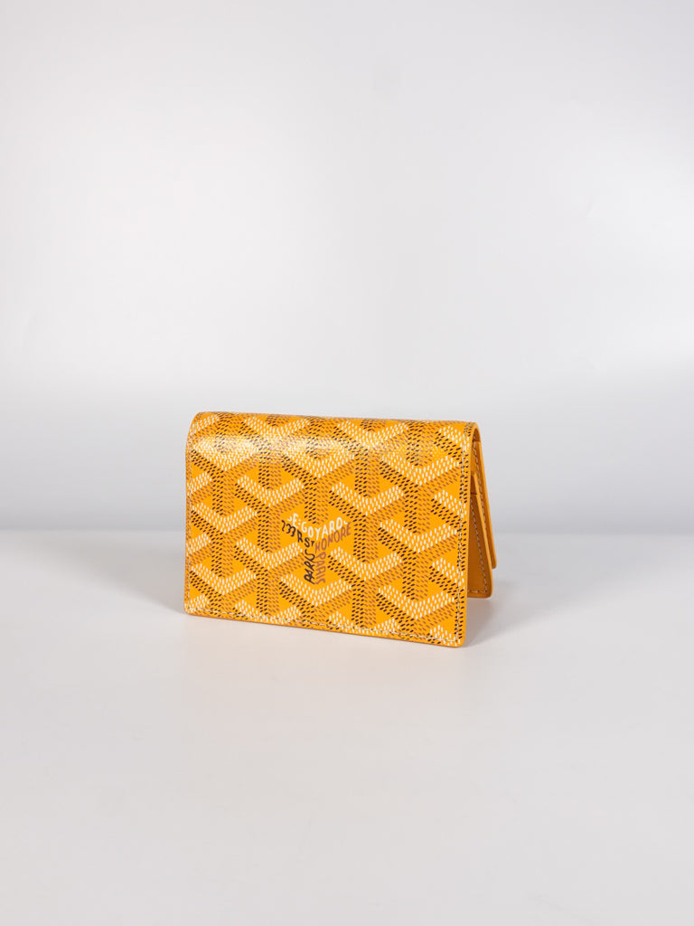 Malesherbes in Jaune Goyardine Canvas Cardholder | Purse Maison Luxury Bags Shop