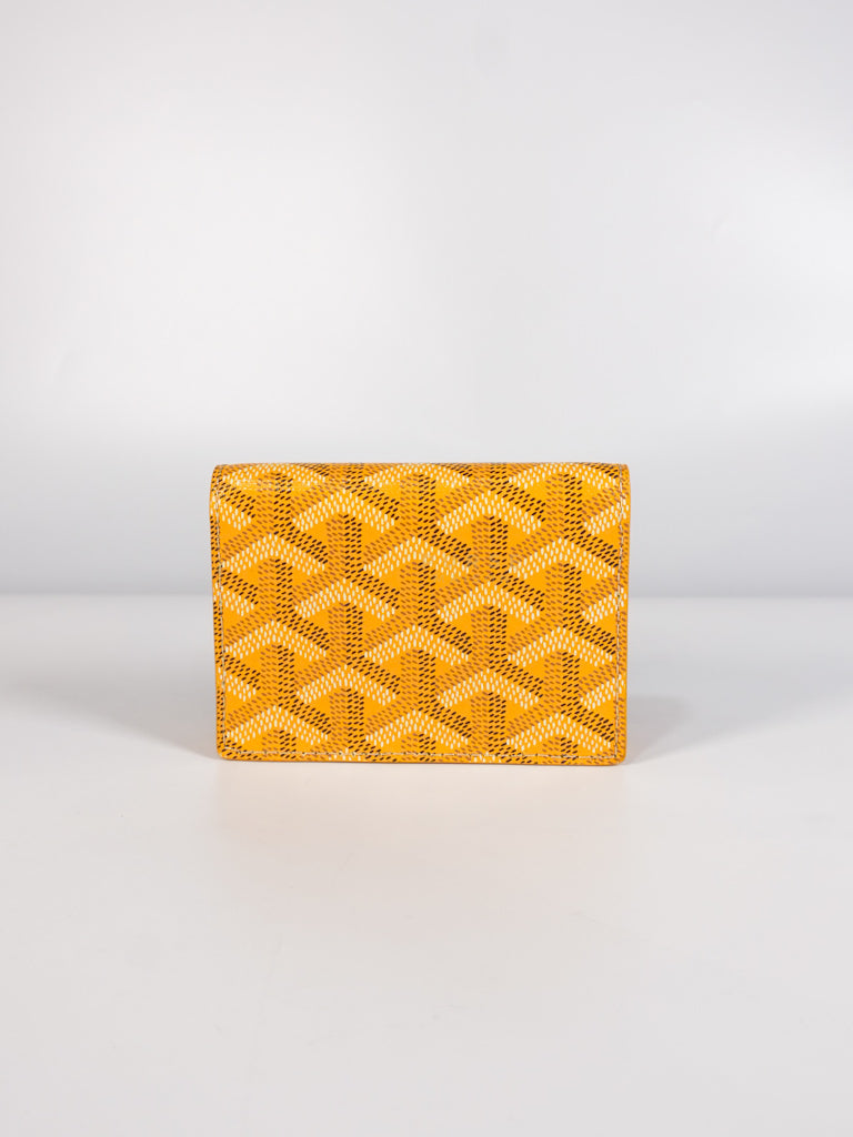 Malesherbes in Jaune Goyardine Canvas Cardholder | Purse Maison Luxury Bags Shop