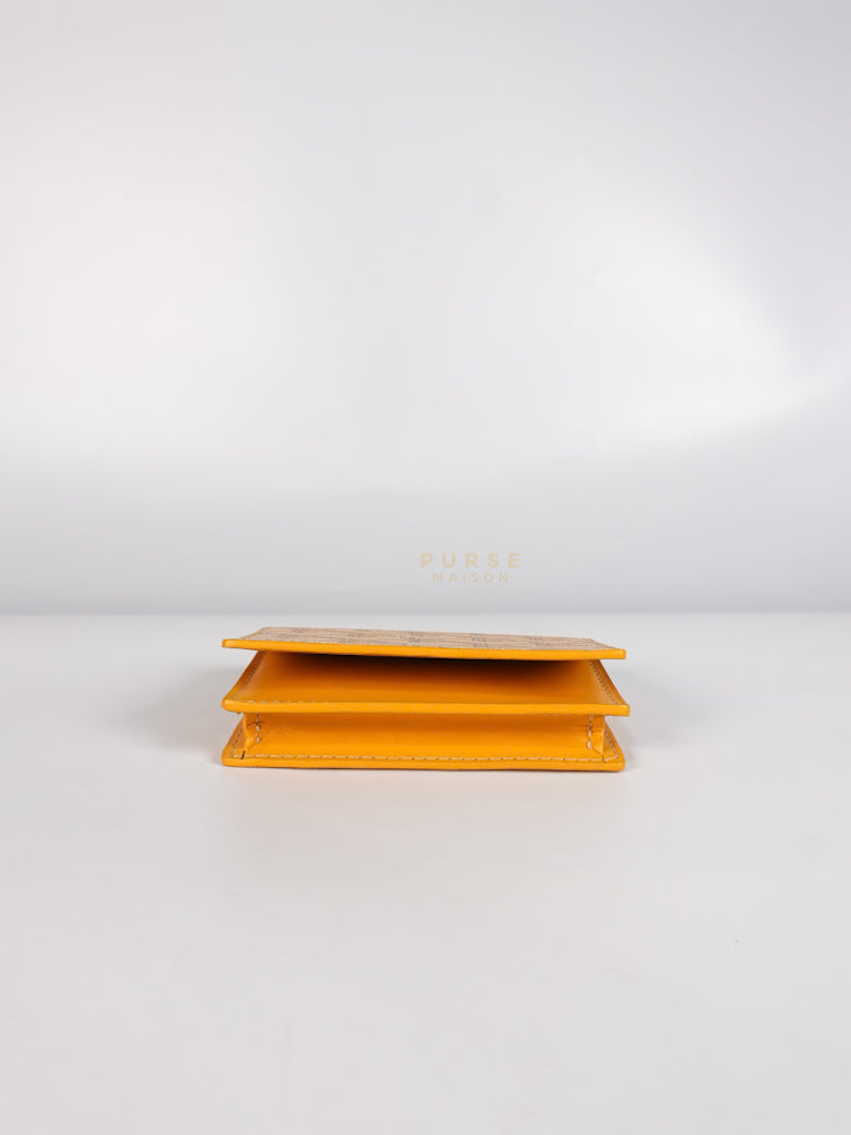 Malesherbes in Jaune Goyardine Canvas Cardholder | Purse Maison Luxury Bags Shop
