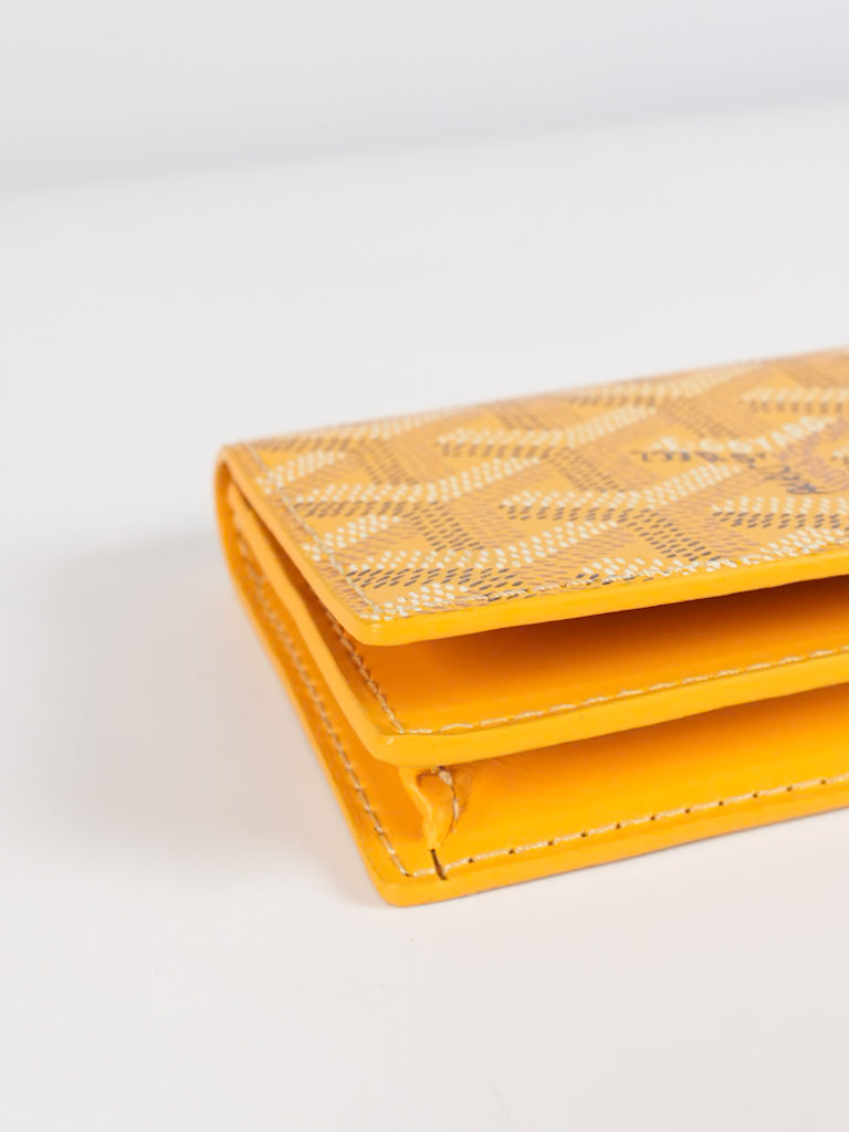 Malesherbes in Jaune Goyardine Canvas Cardholder | Purse Maison Luxury Bags Shop