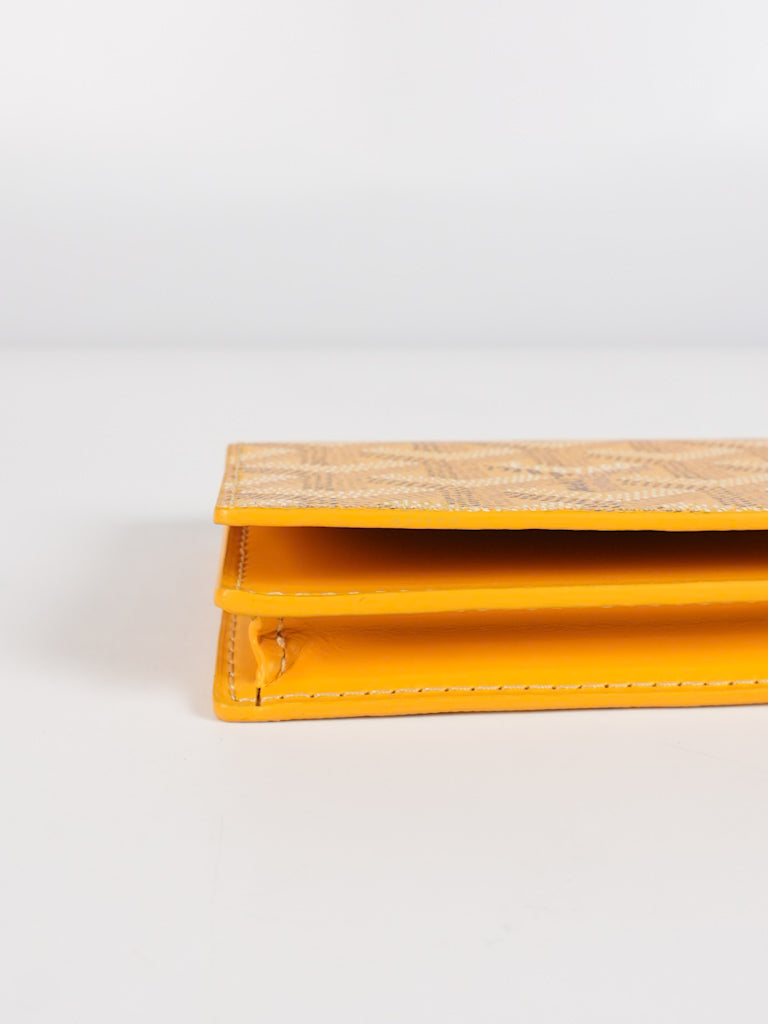 Malesherbes in Jaune Goyardine Canvas Cardholder | Purse Maison Luxury Bags Shop