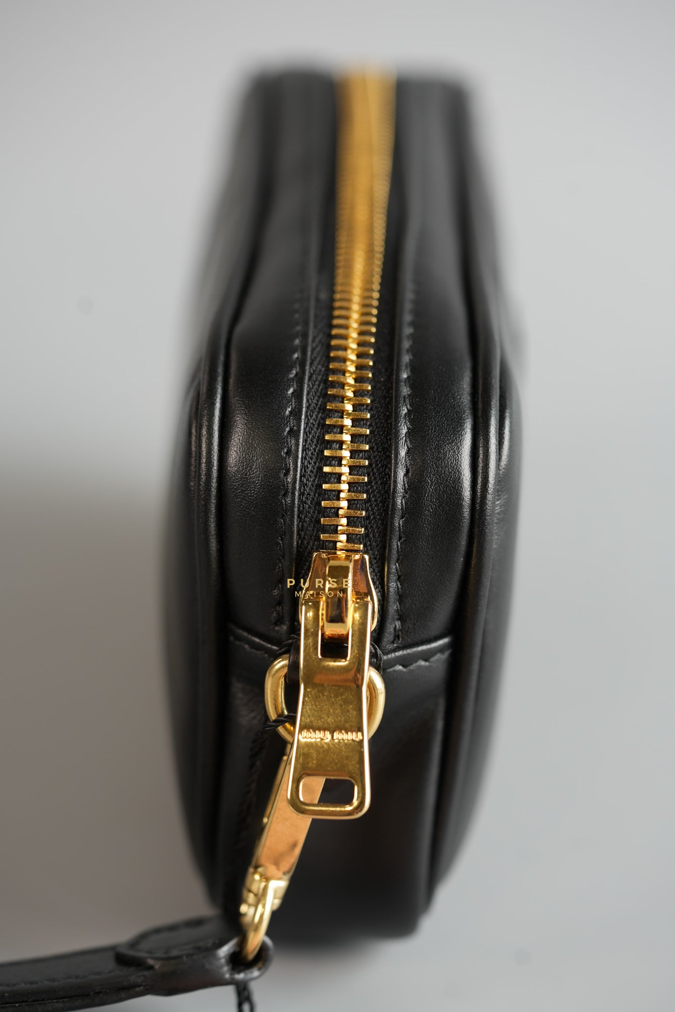 Maniglia Softy Padded Leather Noir Pouch | Purse Maison Luxury Bags Shop