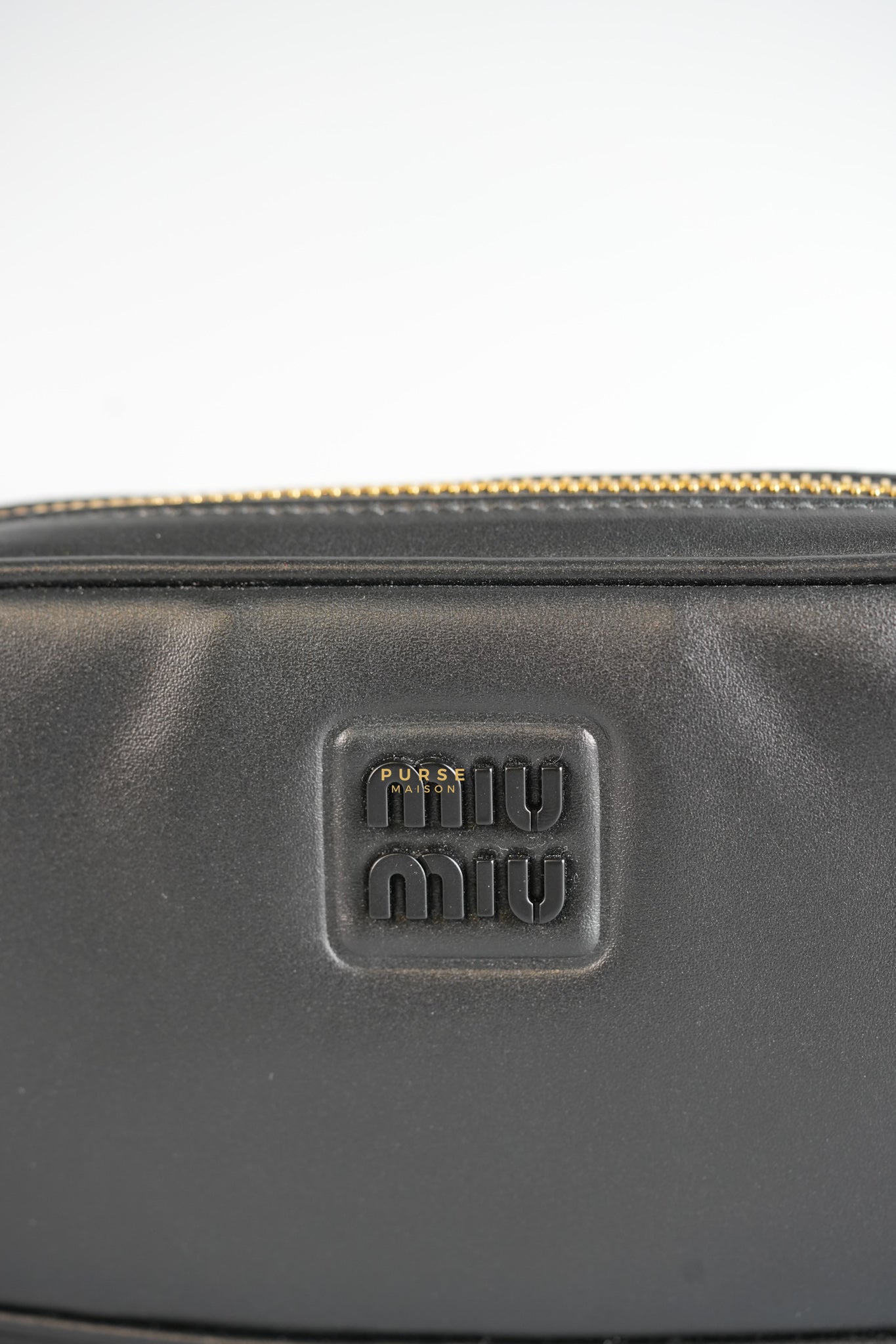 Maniglia Softy Padded Leather Noir Pouch | Purse Maison Luxury Bags Shop