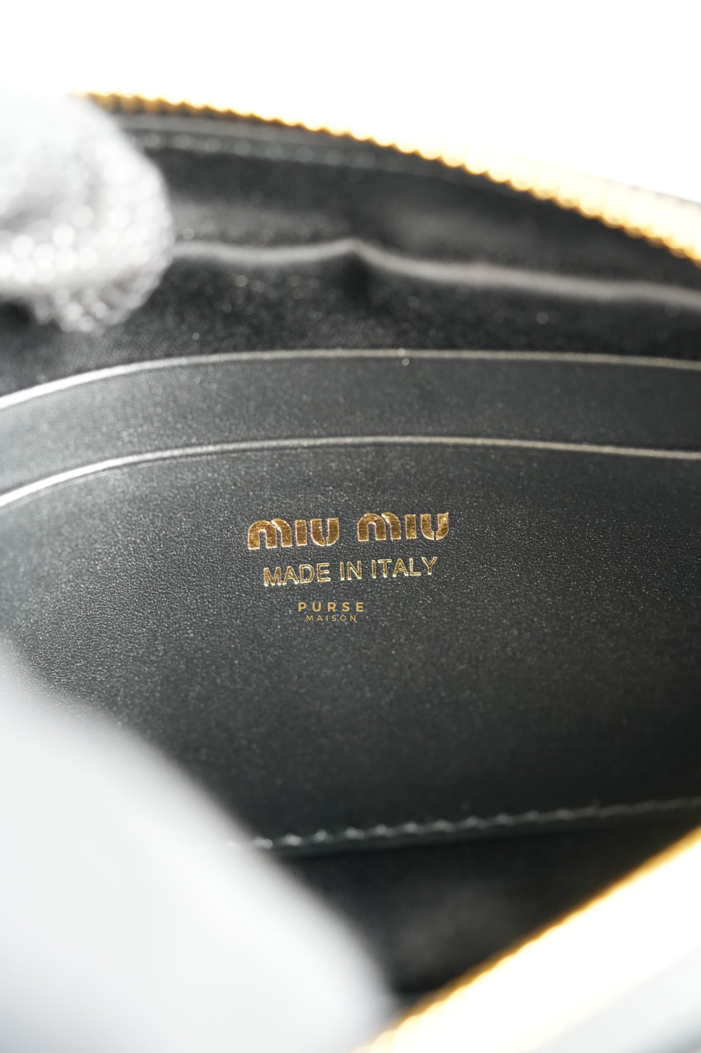 Maniglia Softy Padded Leather Noir Pouch | Purse Maison Luxury Bags Shop