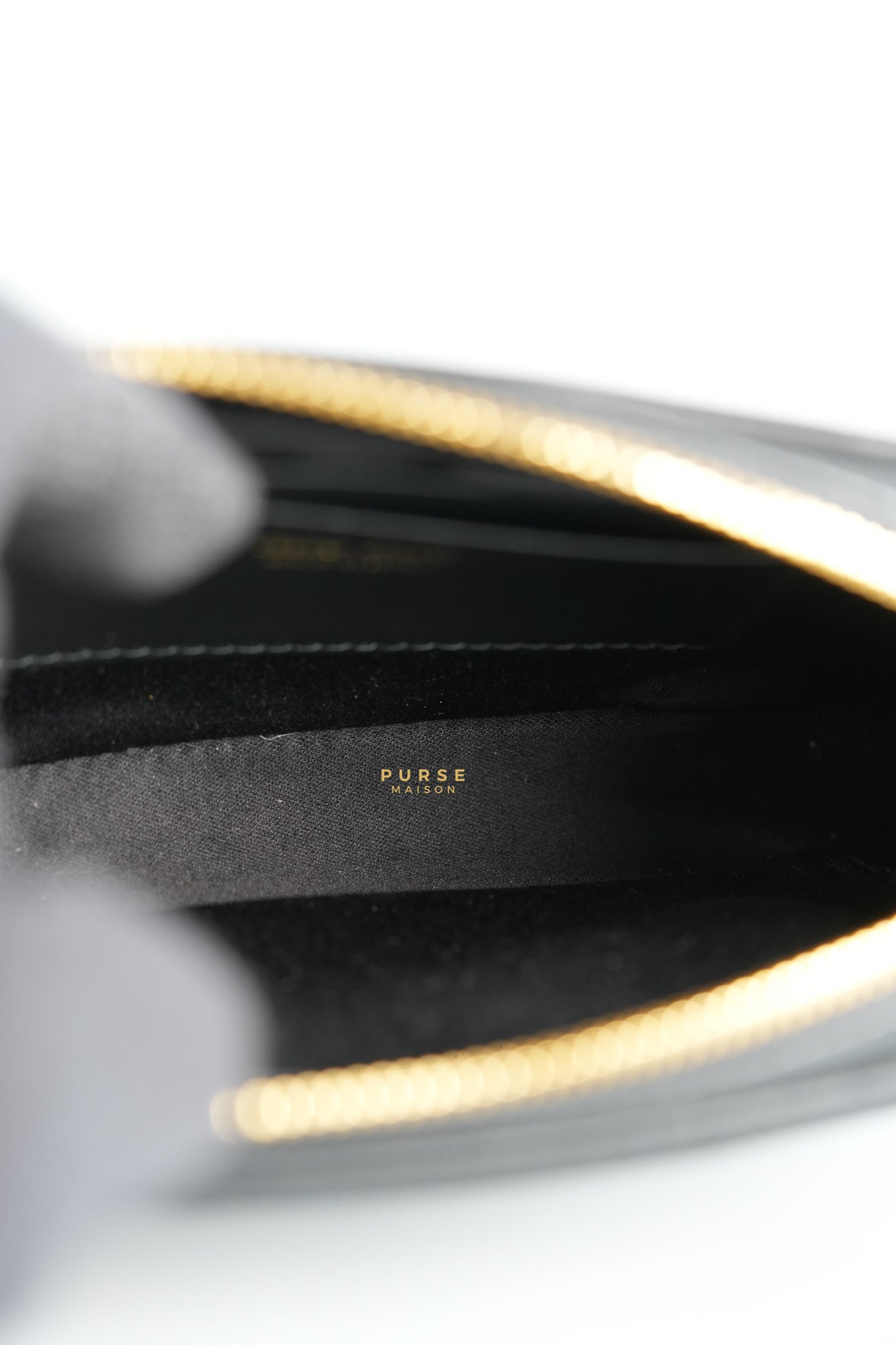 Maniglia Softy Padded Leather Noir Pouch | Purse Maison Luxury Bags Shop