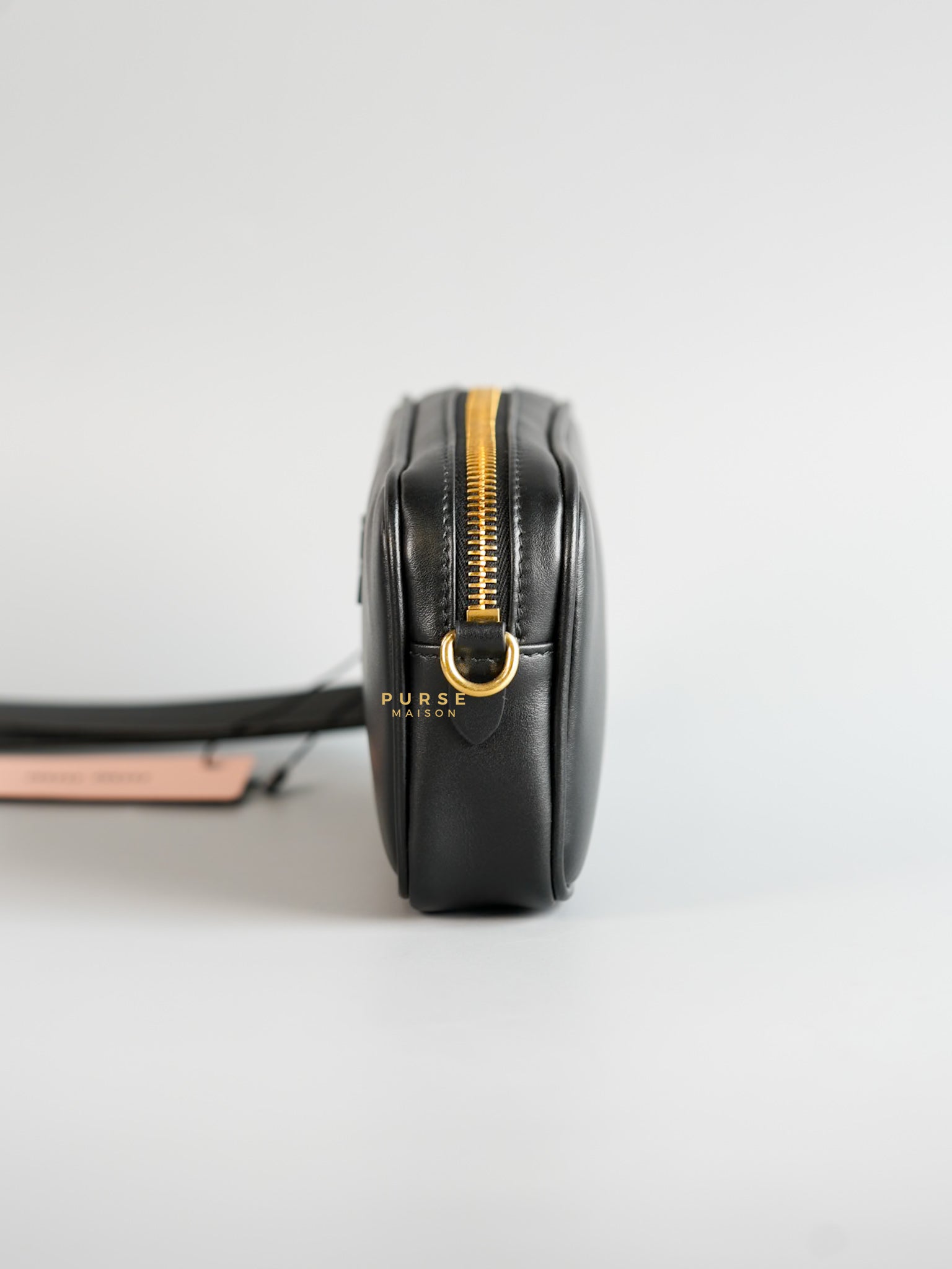 Maniglia Softy Padded Leather Noir Pouch | Purse Maison Luxury Bags Shop