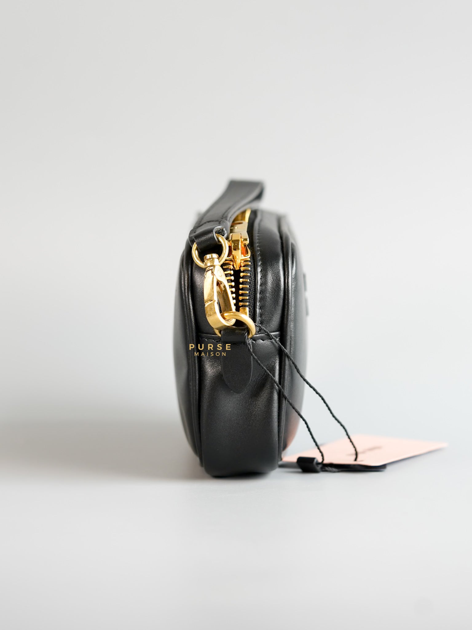 Maniglia Softy Padded Leather Noir Pouch | Purse Maison Luxury Bags Shop