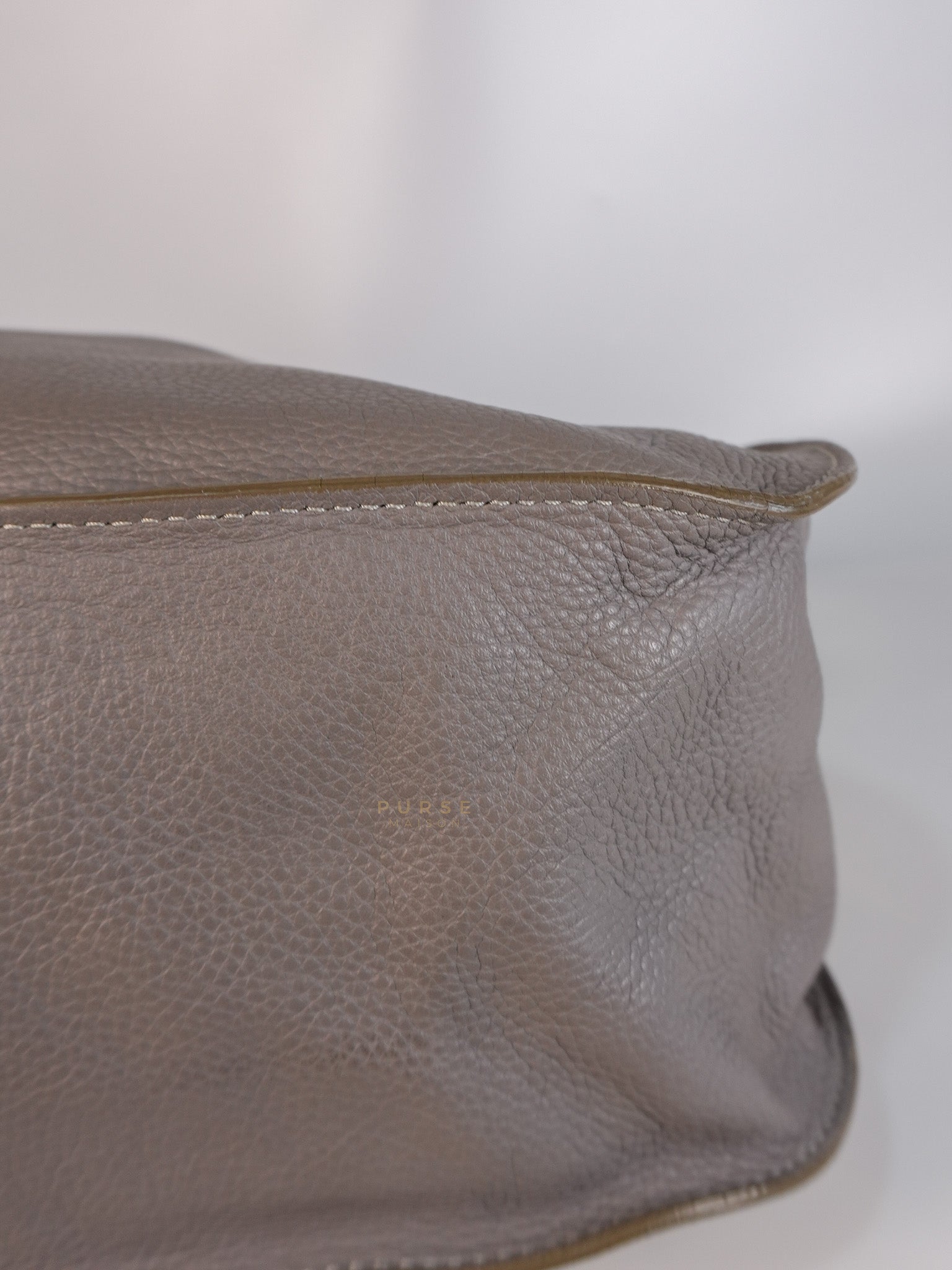 Marcie Large Shoulder Bag In Gray | Purse Maison Luxury Bags Shop