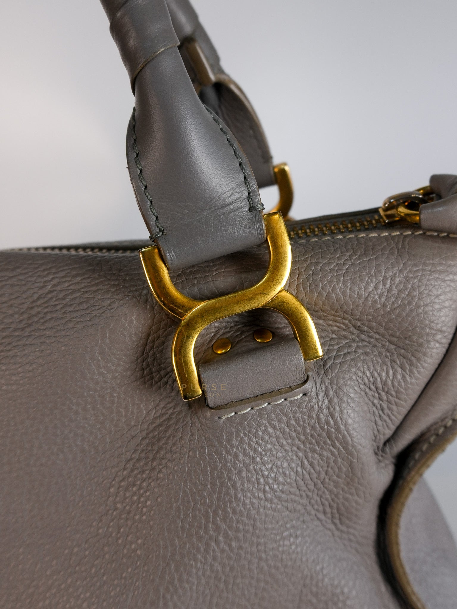 Marcie Large Shoulder Bag In Gray | Purse Maison Luxury Bags Shop