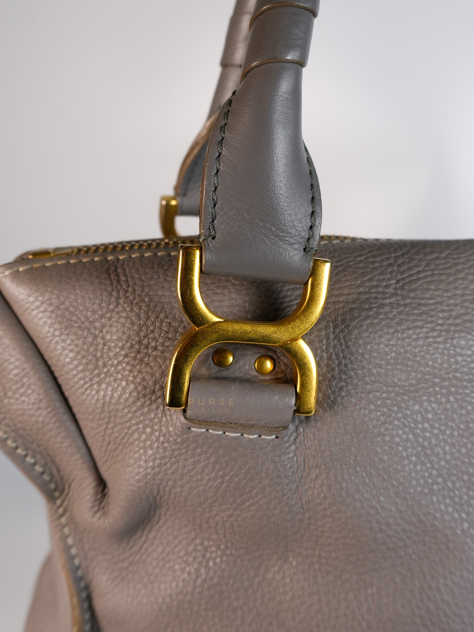 Marcie Large Shoulder Bag In Gray | Purse Maison Luxury Bags Shop