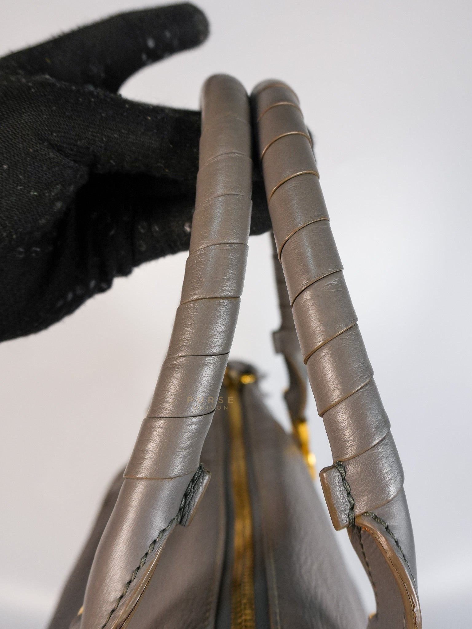 Marcie Large Shoulder Bag In Gray | Purse Maison Luxury Bags Shop