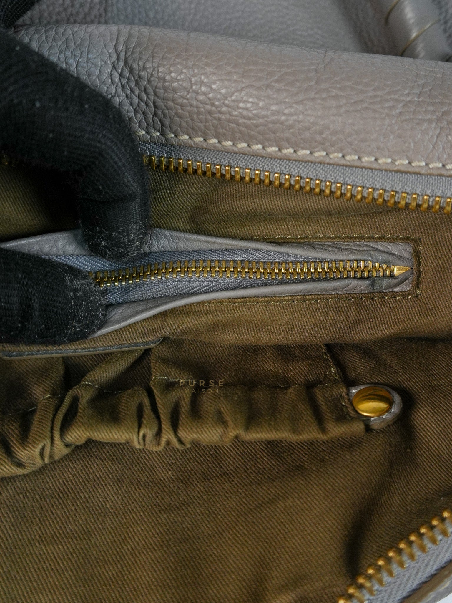 Marcie Large Shoulder Bag In Gray | Purse Maison Luxury Bags Shop