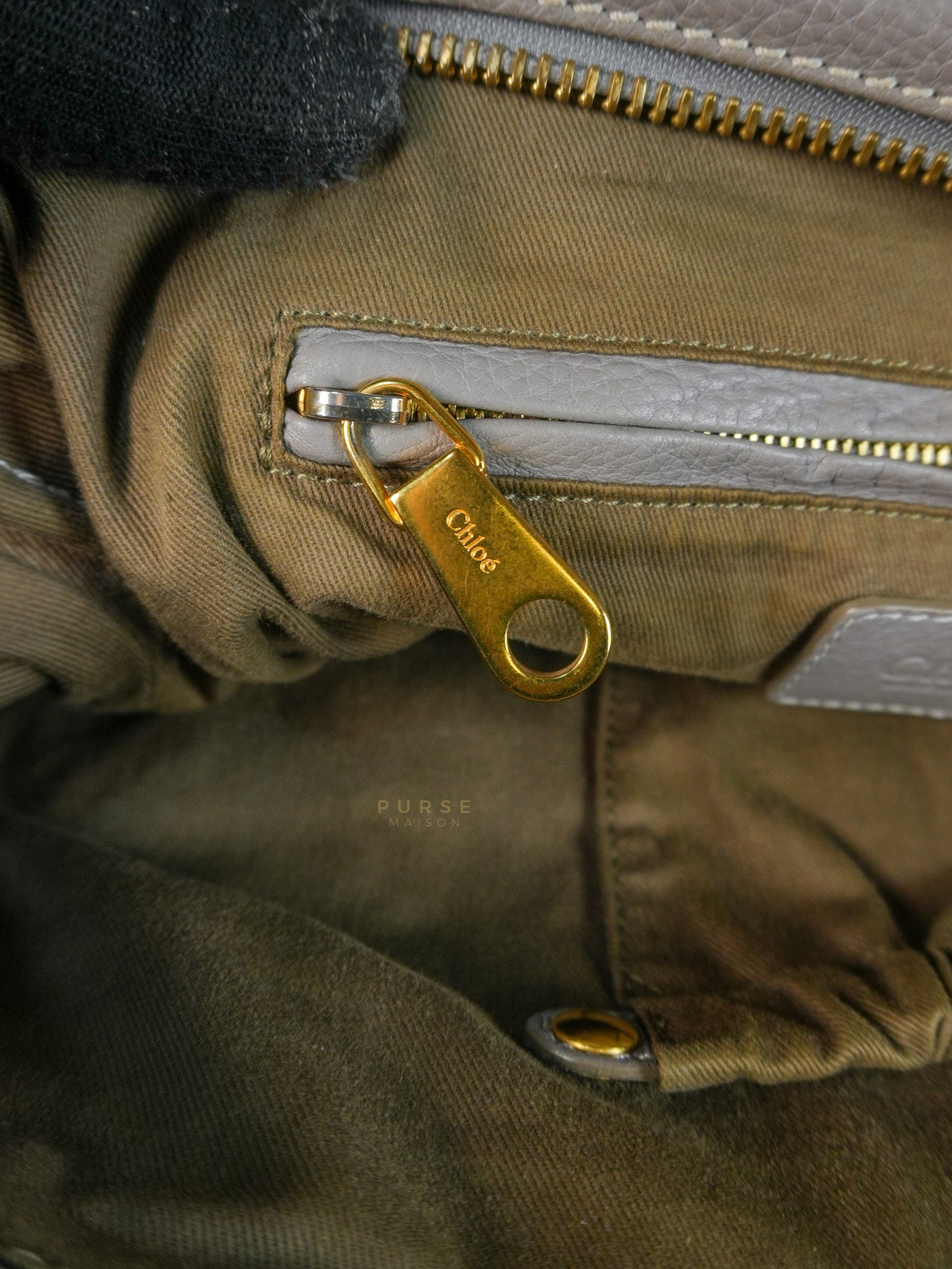 Marcie Large Shoulder Bag In Gray | Purse Maison Luxury Bags Shop