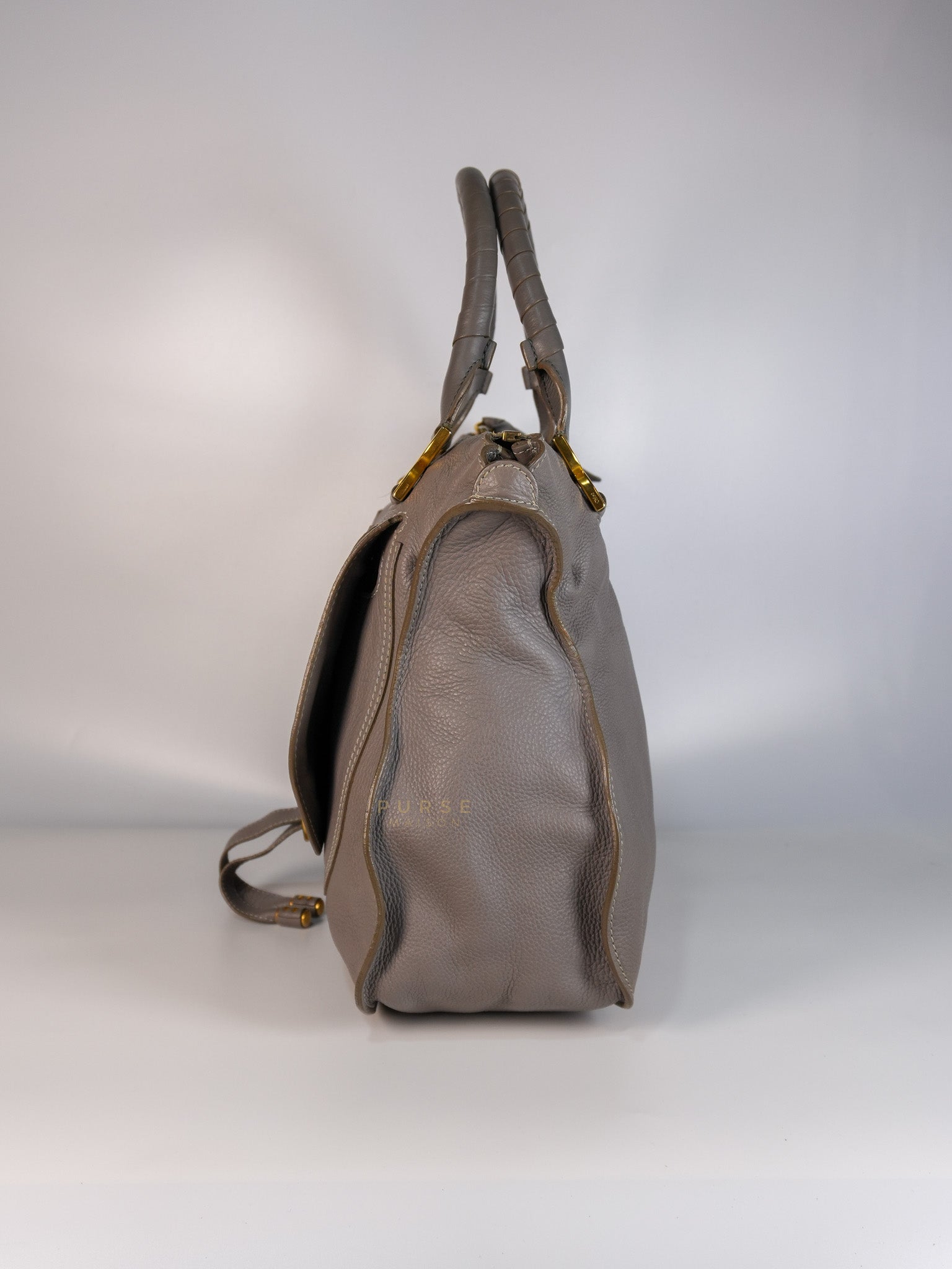 Marcie Large Shoulder Bag In Gray | Purse Maison Luxury Bags Shop
