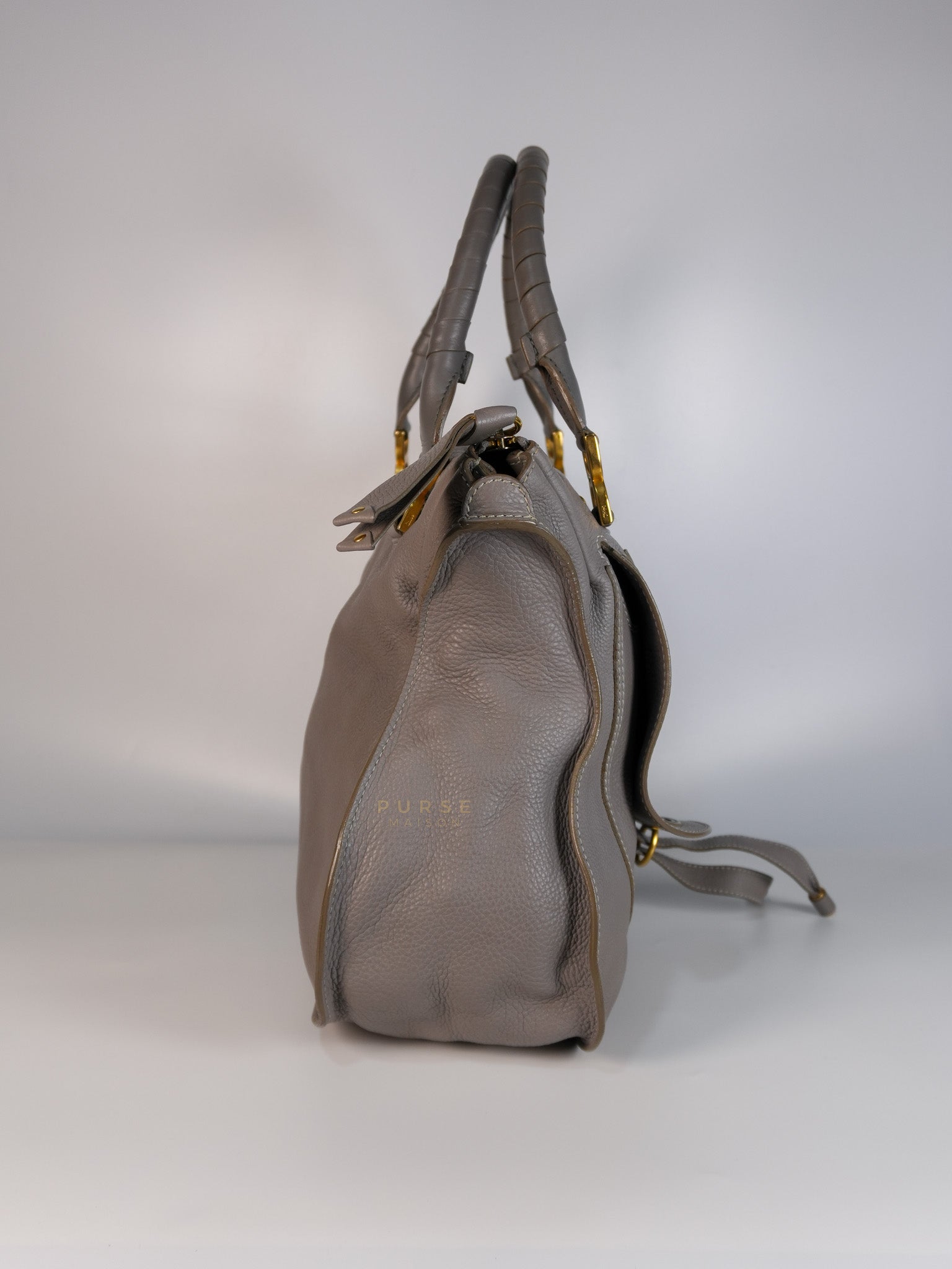 Marcie Large Shoulder Bag In Gray | Purse Maison Luxury Bags Shop