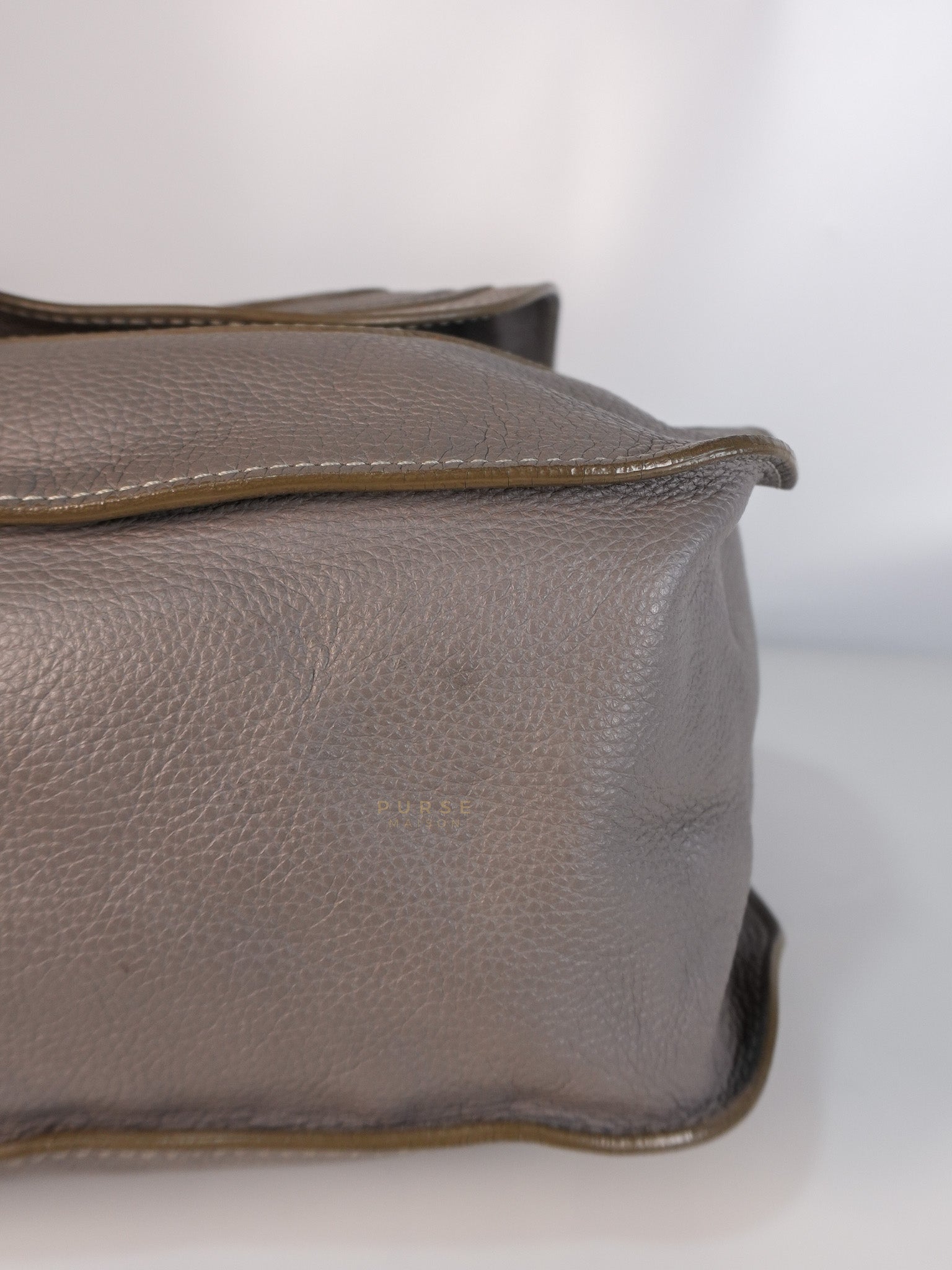 Marcie Large Shoulder Bag In Gray | Purse Maison Luxury Bags Shop