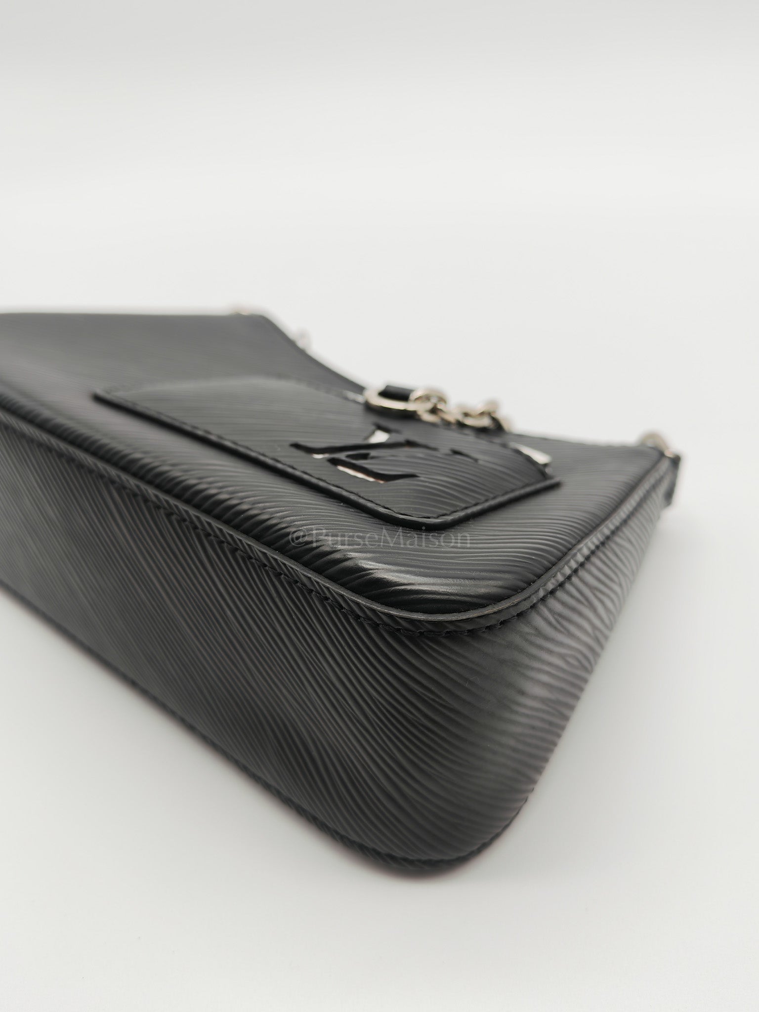 Marellini in Black Epi Leather Shoulder Bag ( Microchip) | Purse Maison Luxury Bags Shop