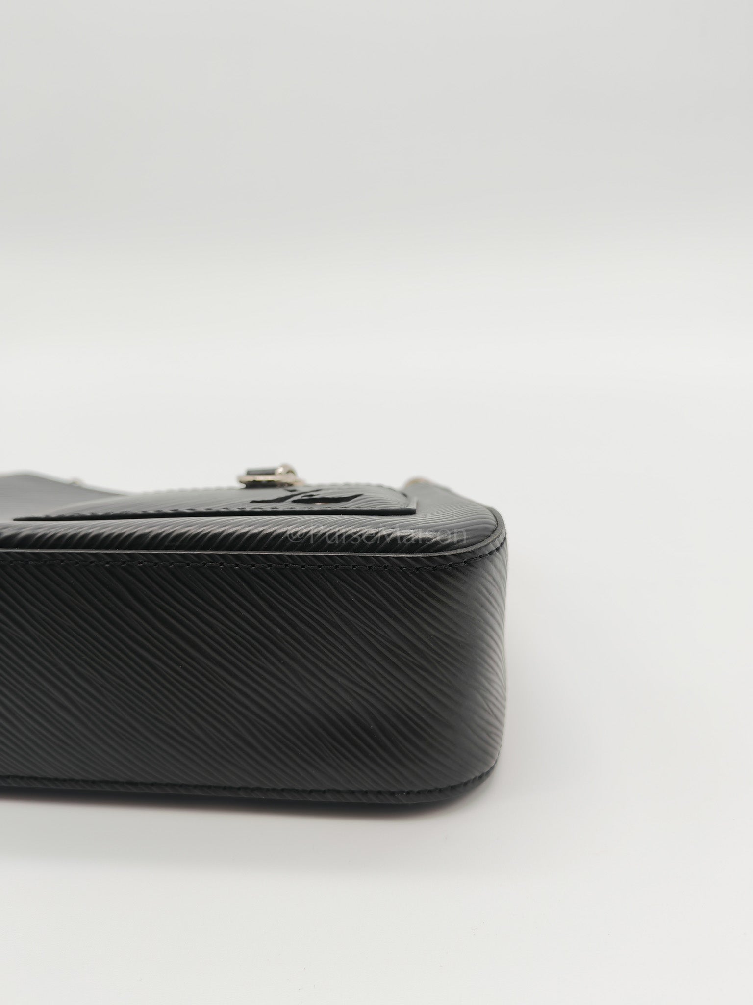 Marellini in Black Epi Leather Shoulder Bag ( Microchip) | Purse Maison Luxury Bags Shop