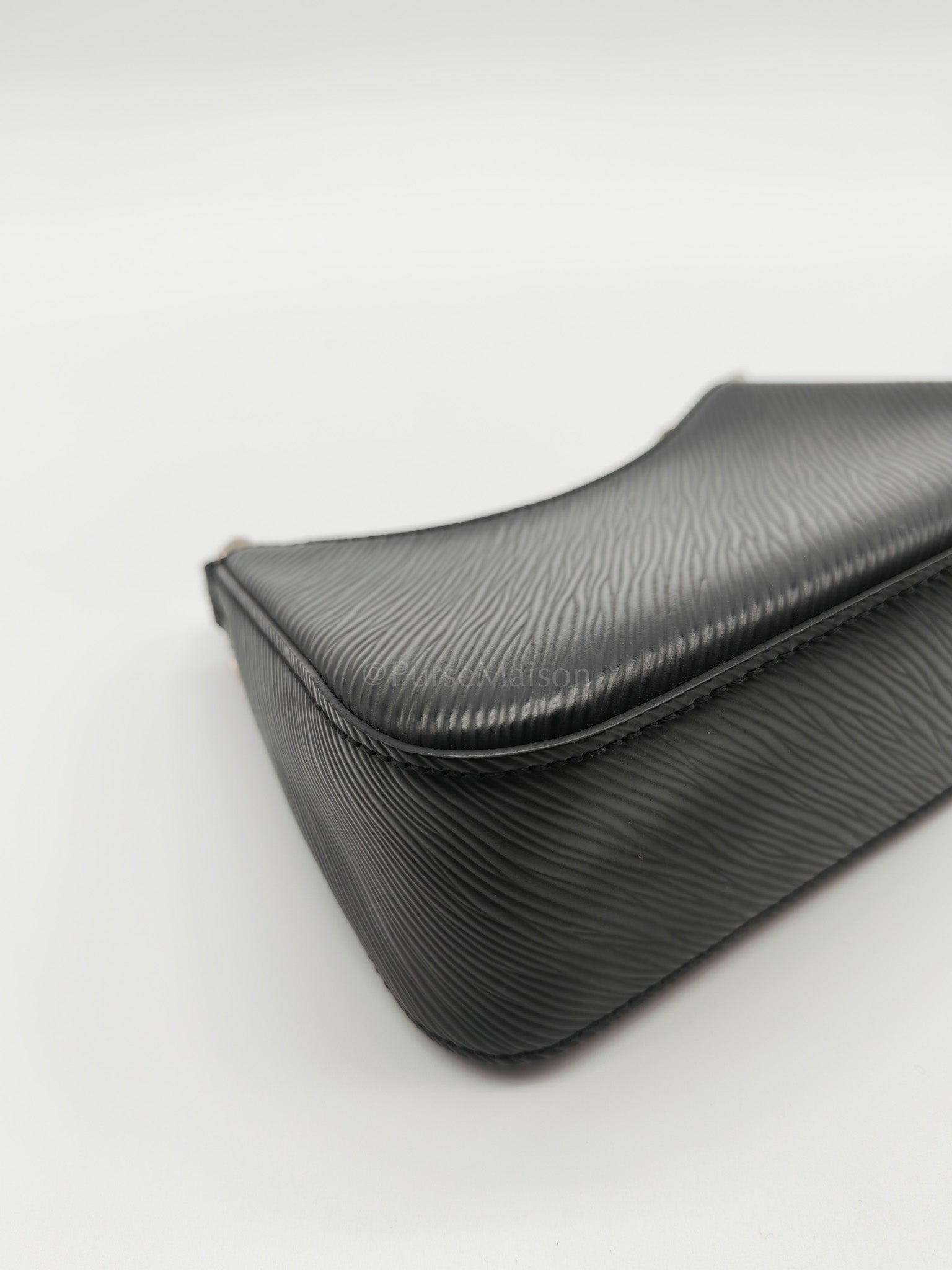 Marellini in Black Epi Leather Shoulder Bag ( Microchip) | Purse Maison Luxury Bags Shop